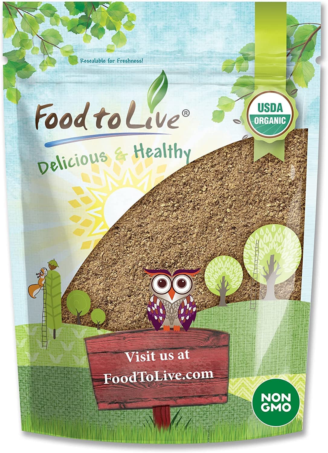 Food to Live Organic Psyllium Husk Powder, 32 oz