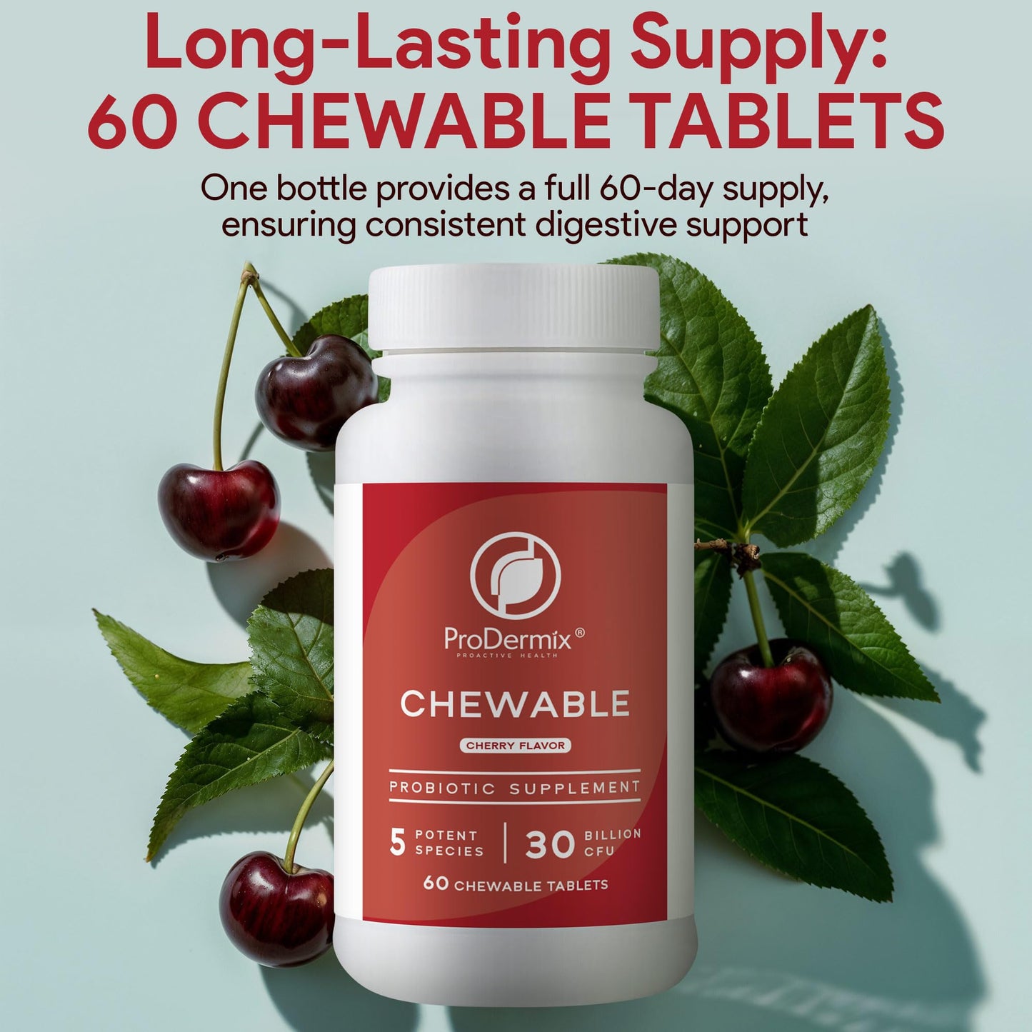 PRODERMIX Chewable Probiotic 60 Tablets