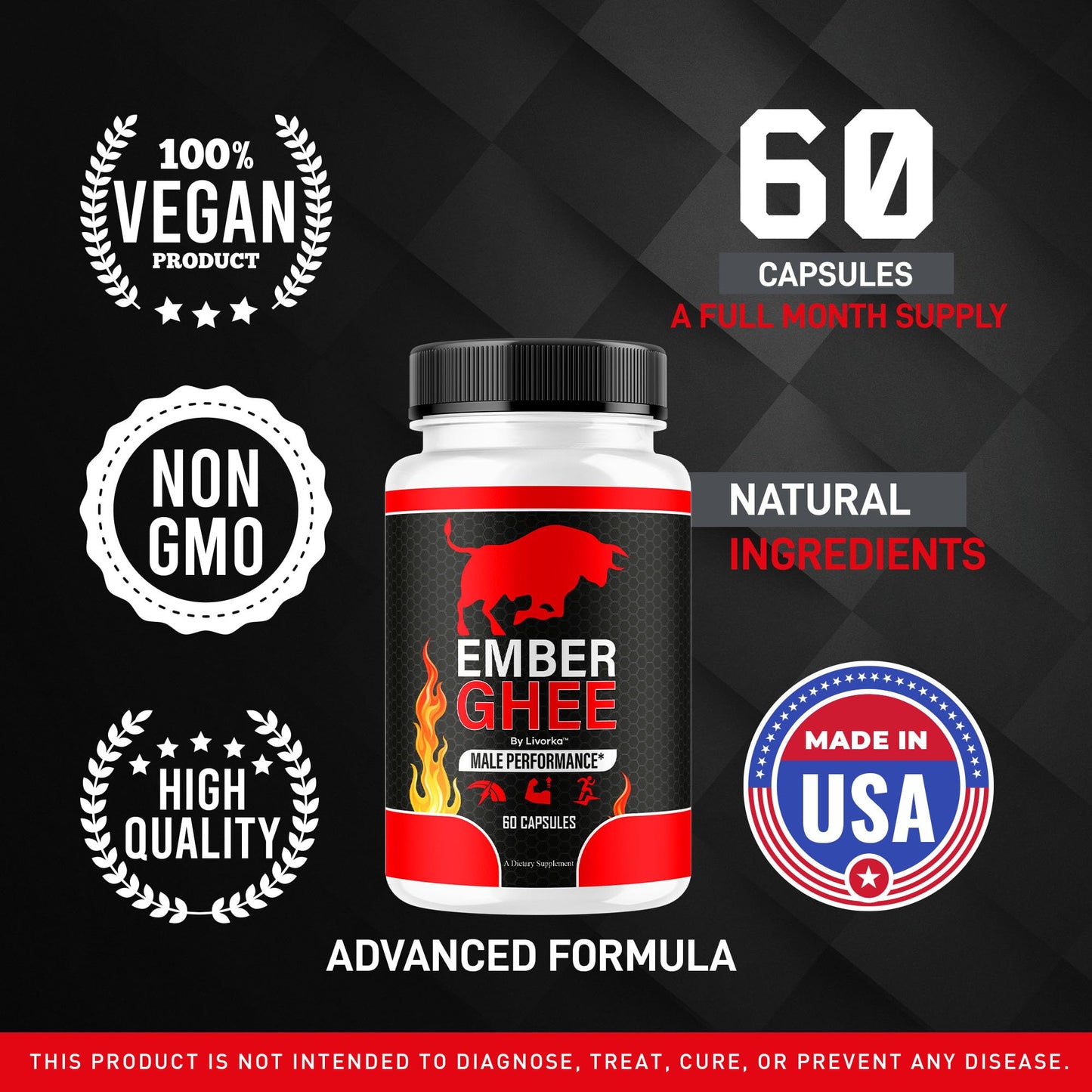 LIVORKA Ember Ghee Pills for Men Capsule 300 Capsules
