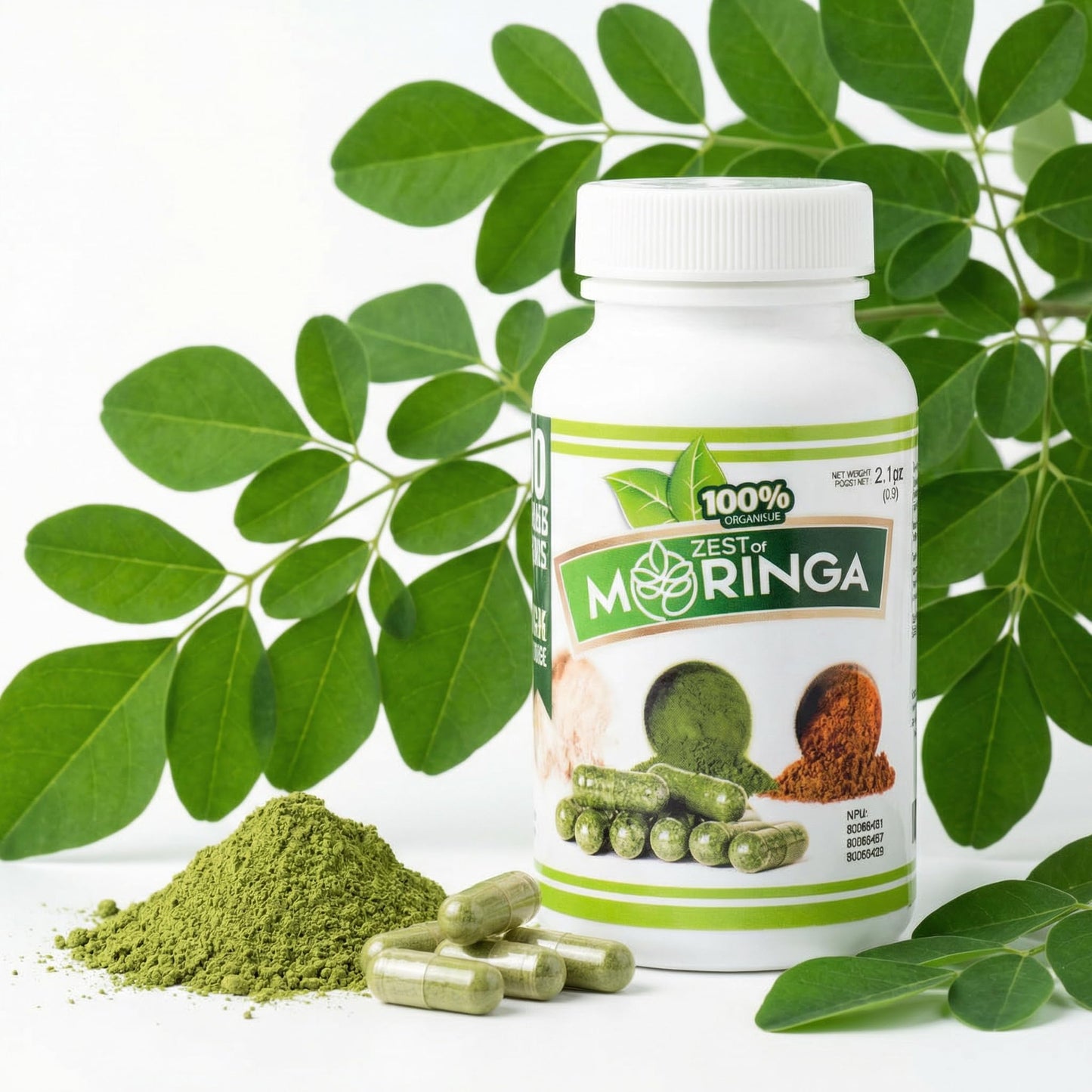 Zest Of Moringa Moringa Oleifera Capsule Supplement Capsule 100 Capsules