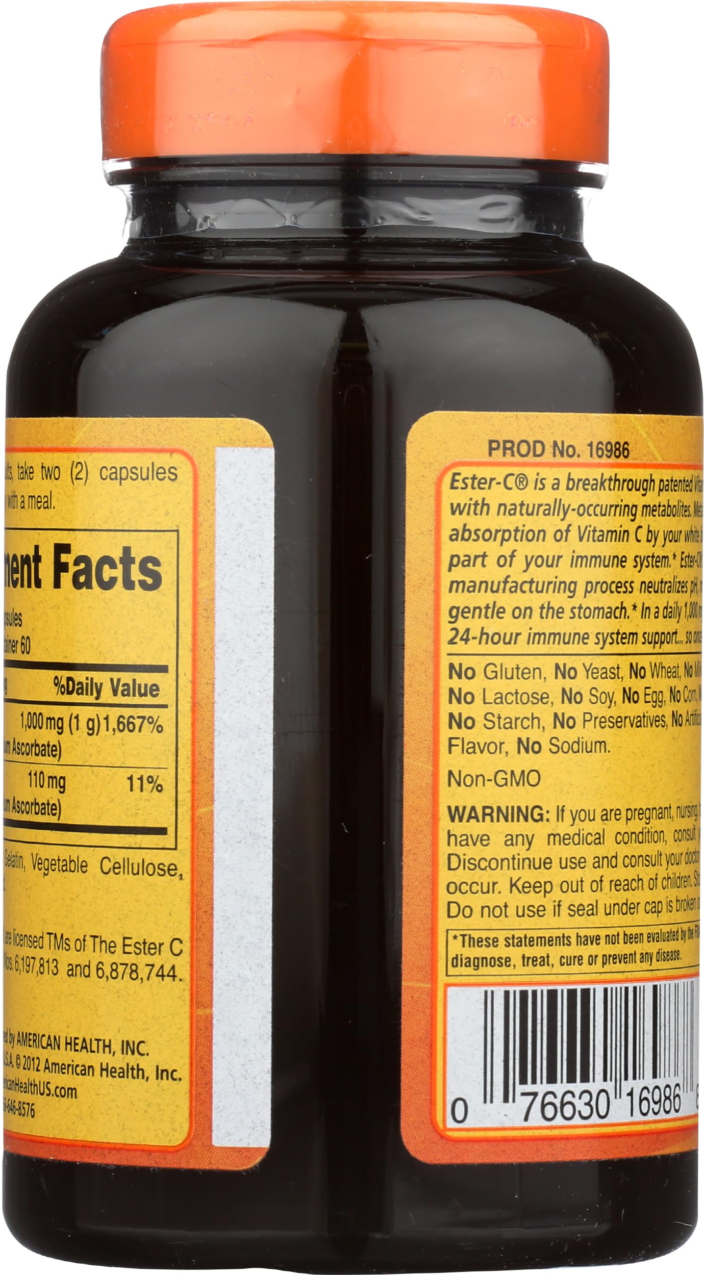 American Health Ester-C 500mg Capsule 120 Count