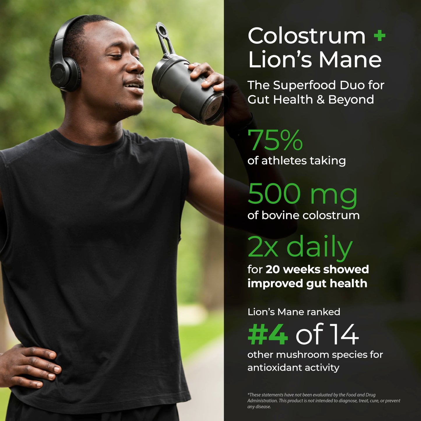 Market America Prime Bovine Colostrum with Lion's Mane Powder 2.9 oz