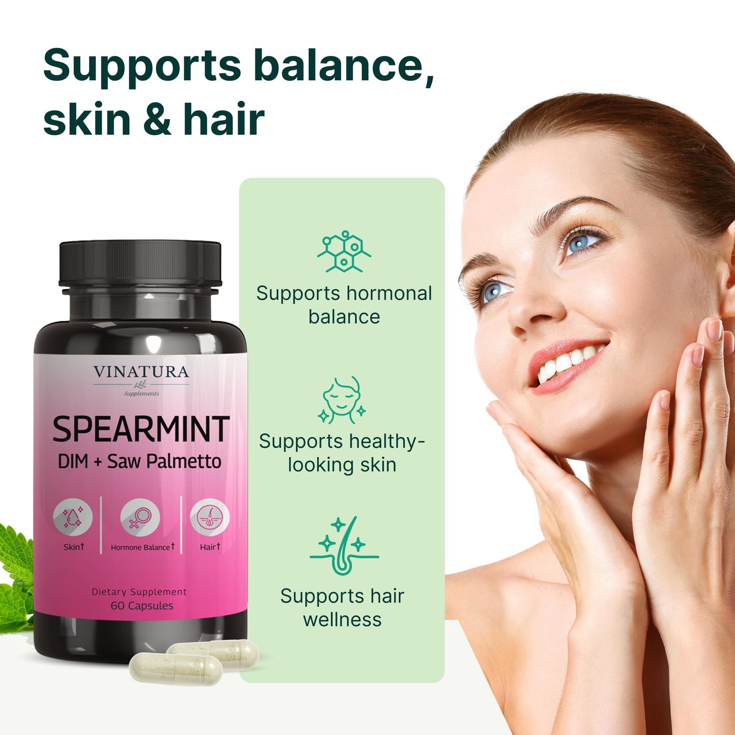 VINATURA Spearmint Capsules 60 Capsules