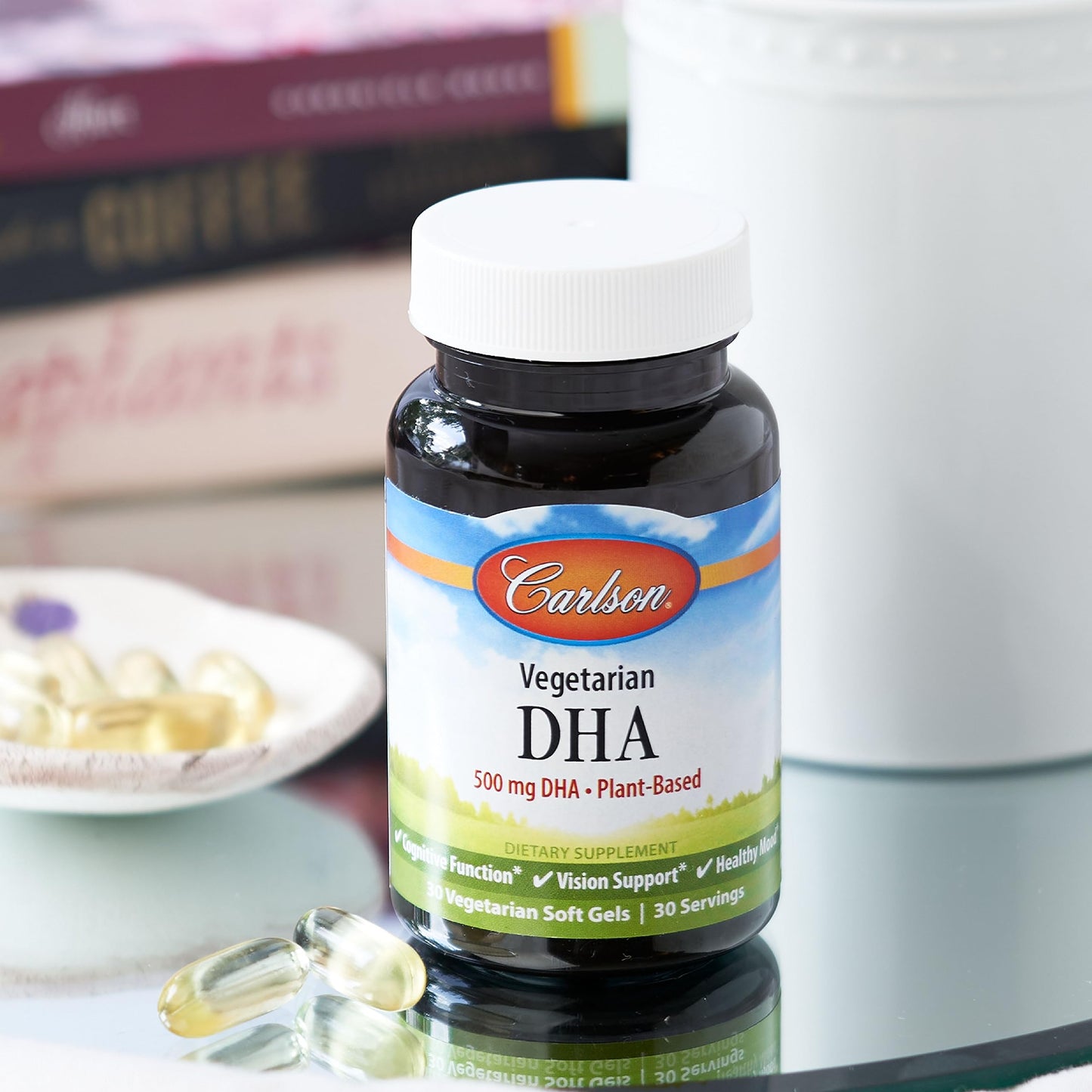 Carlson Vegetarian DHA 500 mg Softgels, 30 Count