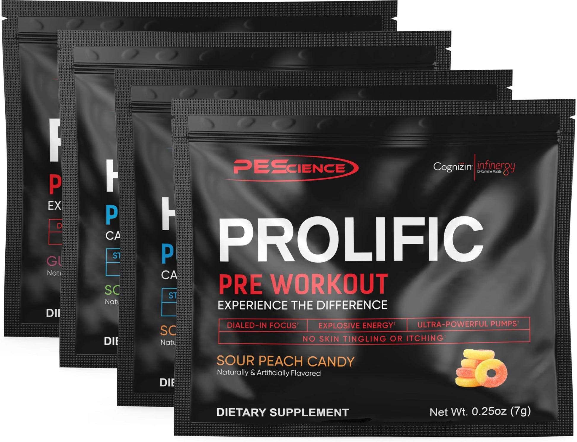PEScience Pre-Workout Sample Kit Powder, 2.5 oz Pack of 10