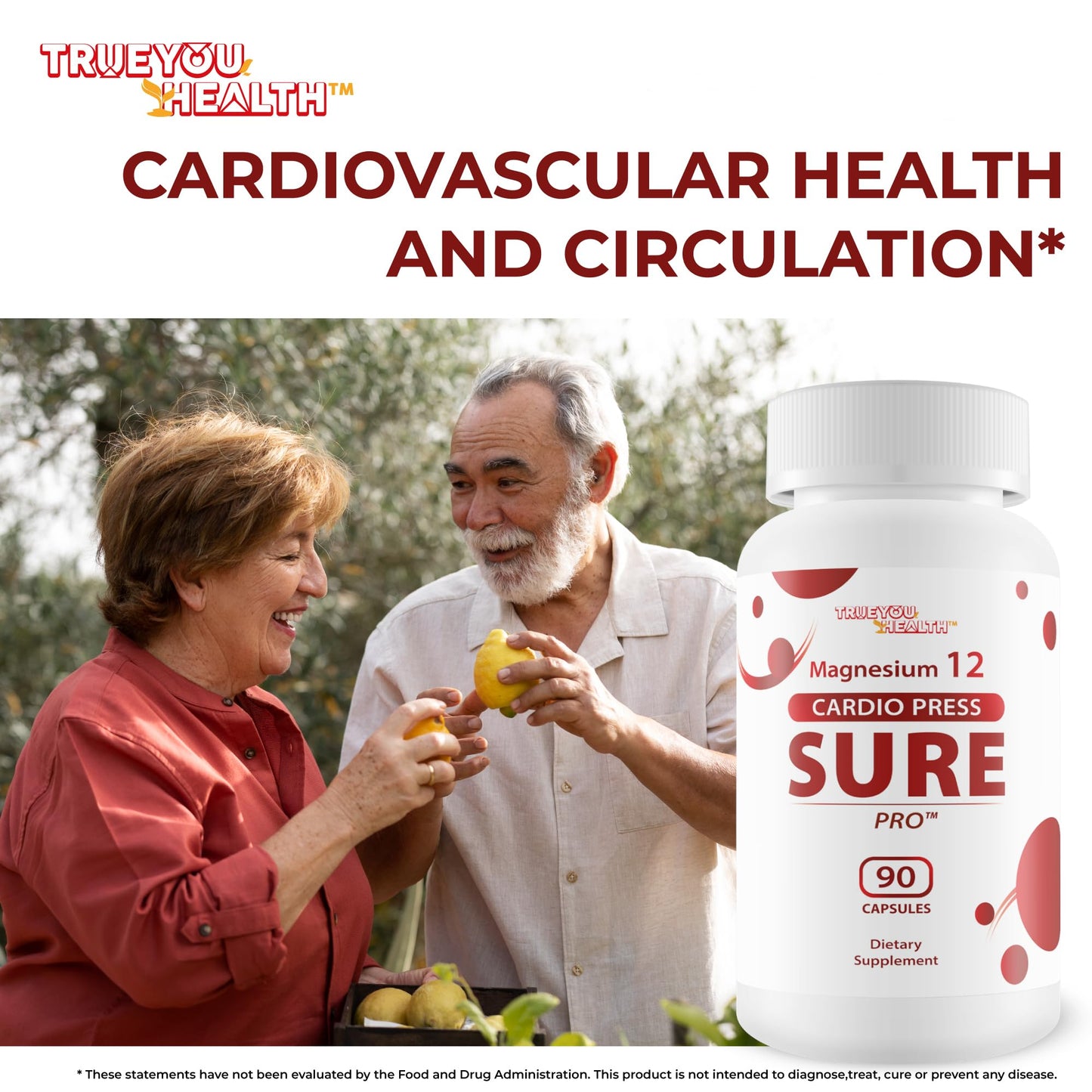 True You Health Magnesium 12 Cardio Press Sure Pro Capsules 90 Count