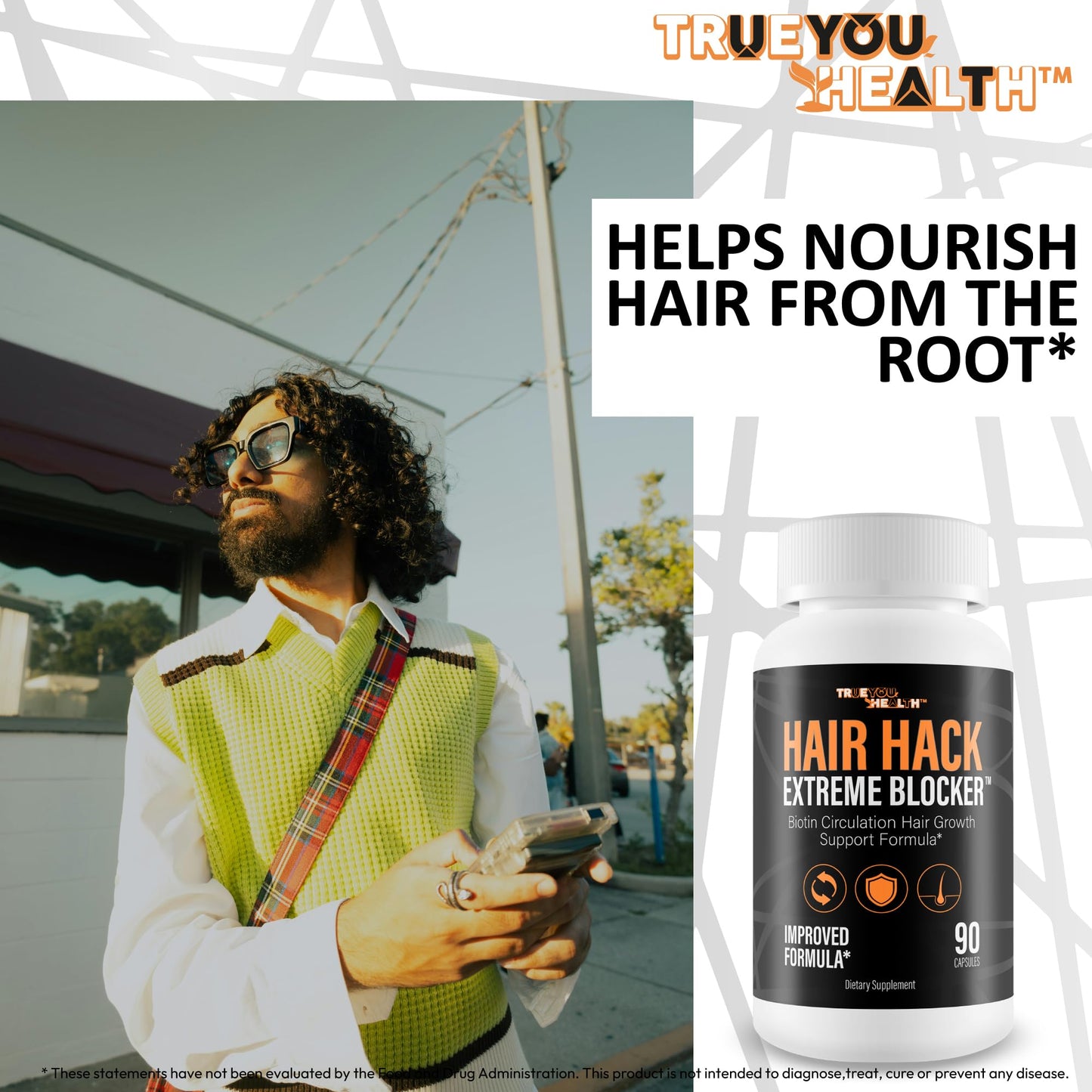 True You Health Hair Hack Extreme Blocker 90 Capsules