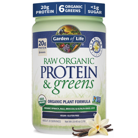 Garden of Life Raw Protein & Greens Vanilla Protein Powder 19.4 oz