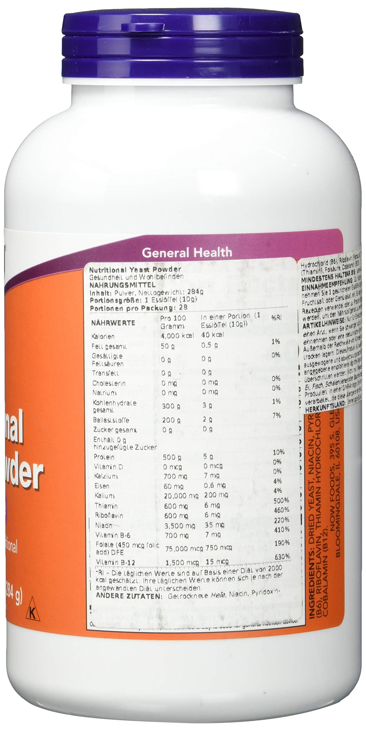 NOW Nutritional Yeast Powder 10 Ounce