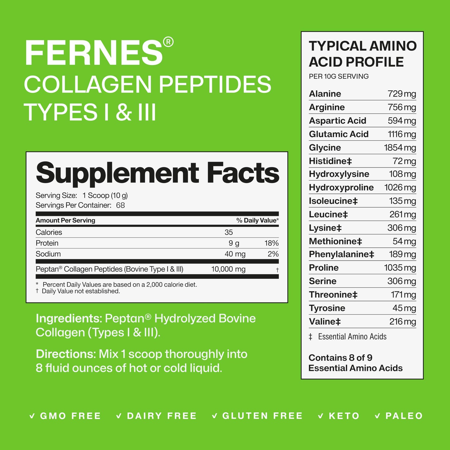 Fernes Collagen Peptides Powder, 24