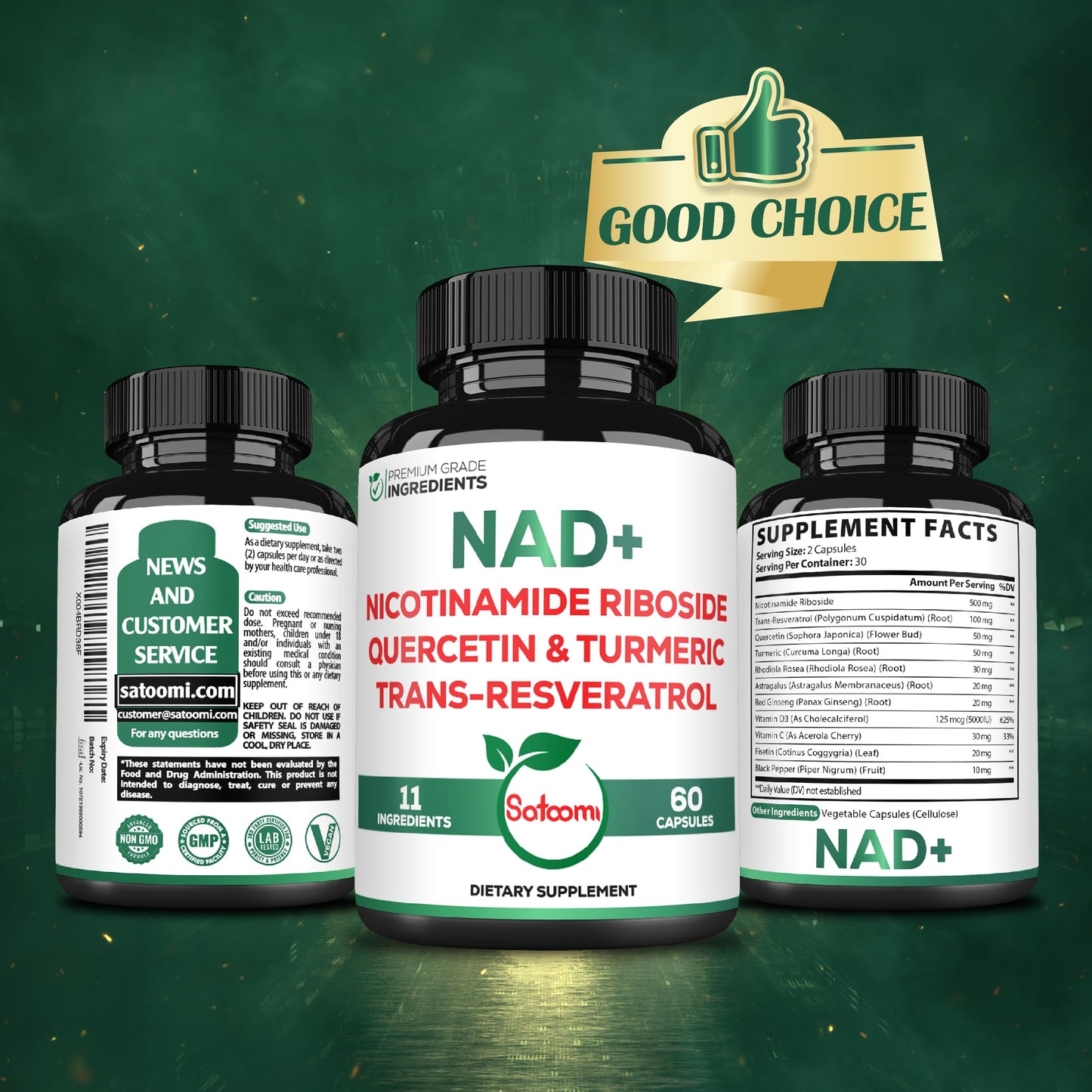 Satoomi NAD Supplement for Women Capsules, 60 Count