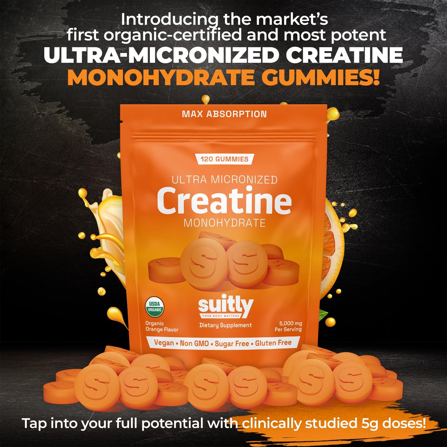 Suitly Creatine Gummies 120 Count