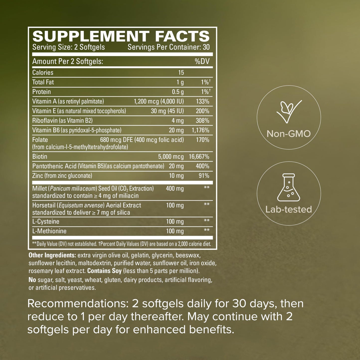 Terry Naturally Hair Renew Formula Softgels 60 Count