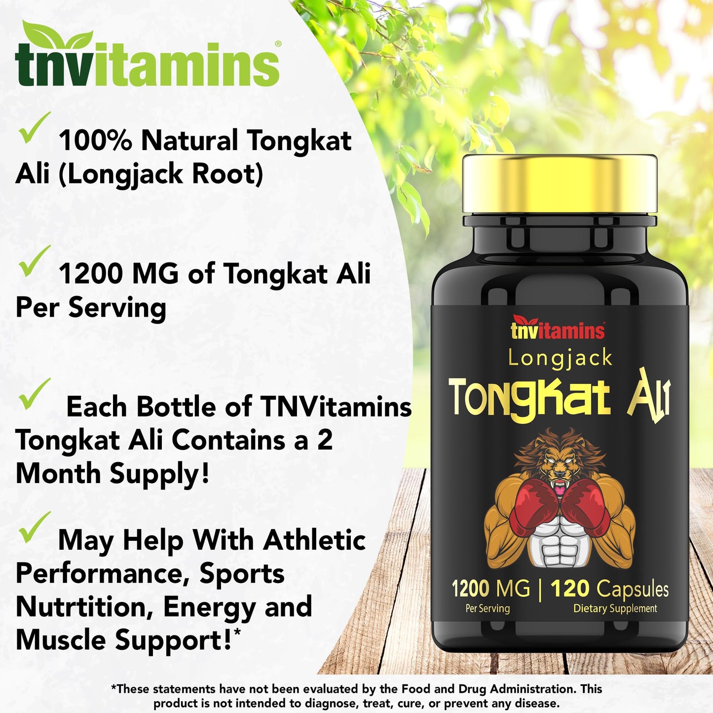 tnvitamins Tongkat Ali for Men 120 Capsules