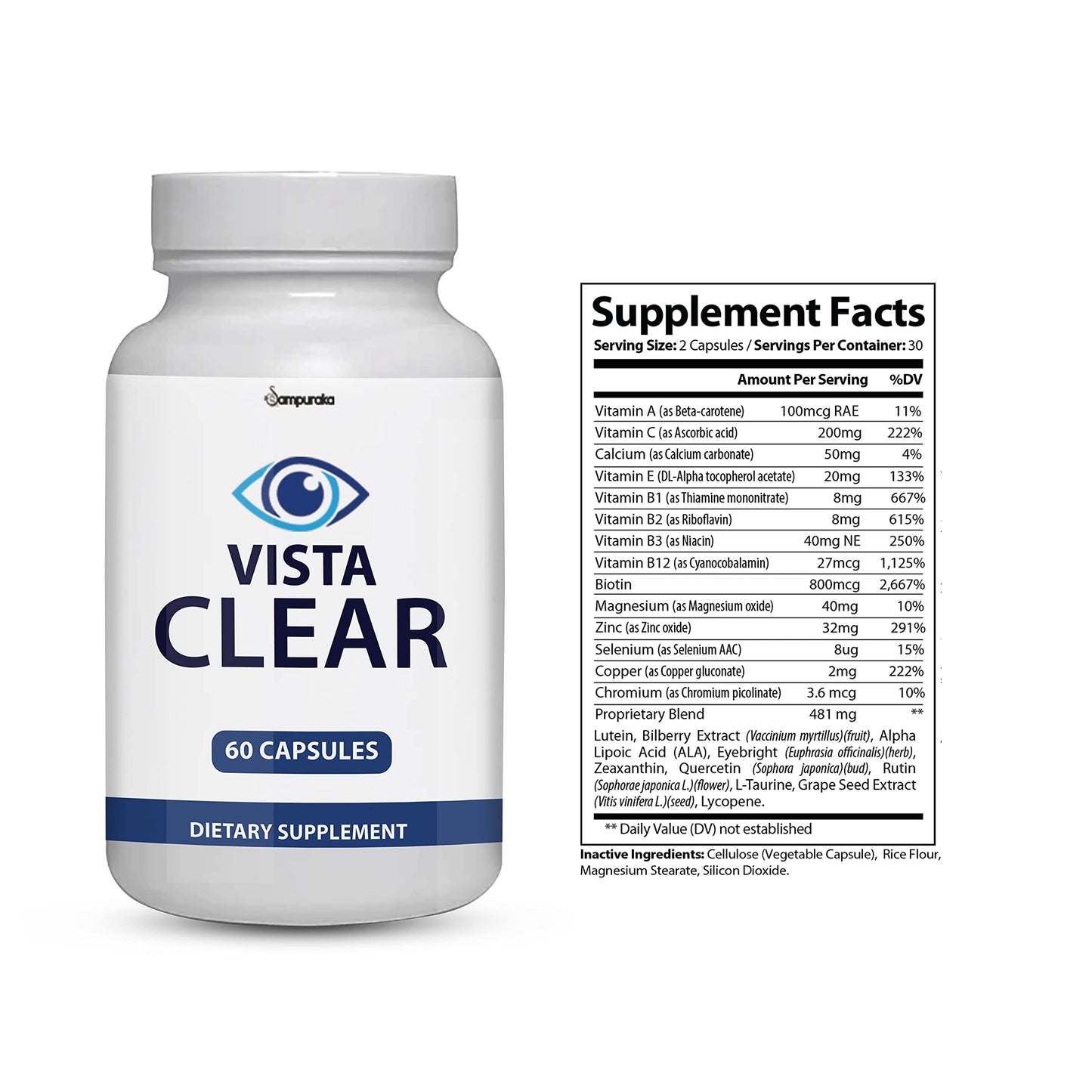 Sampuraka Vista Clear Advance New Formula 180 Capsules