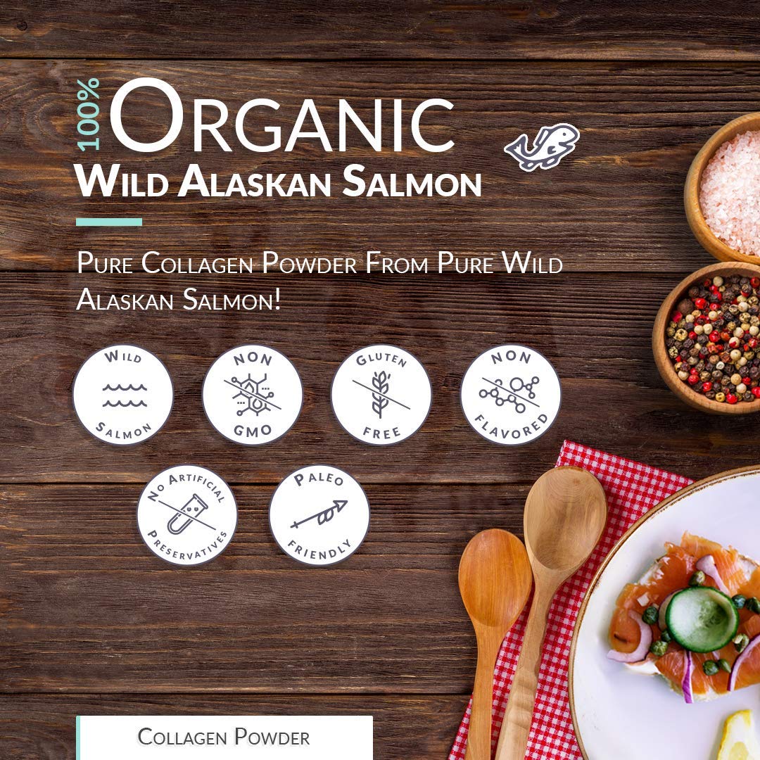 Unknown Wild Alaskan Salmon Bone Broth Collagen Powder 5 Pound 80