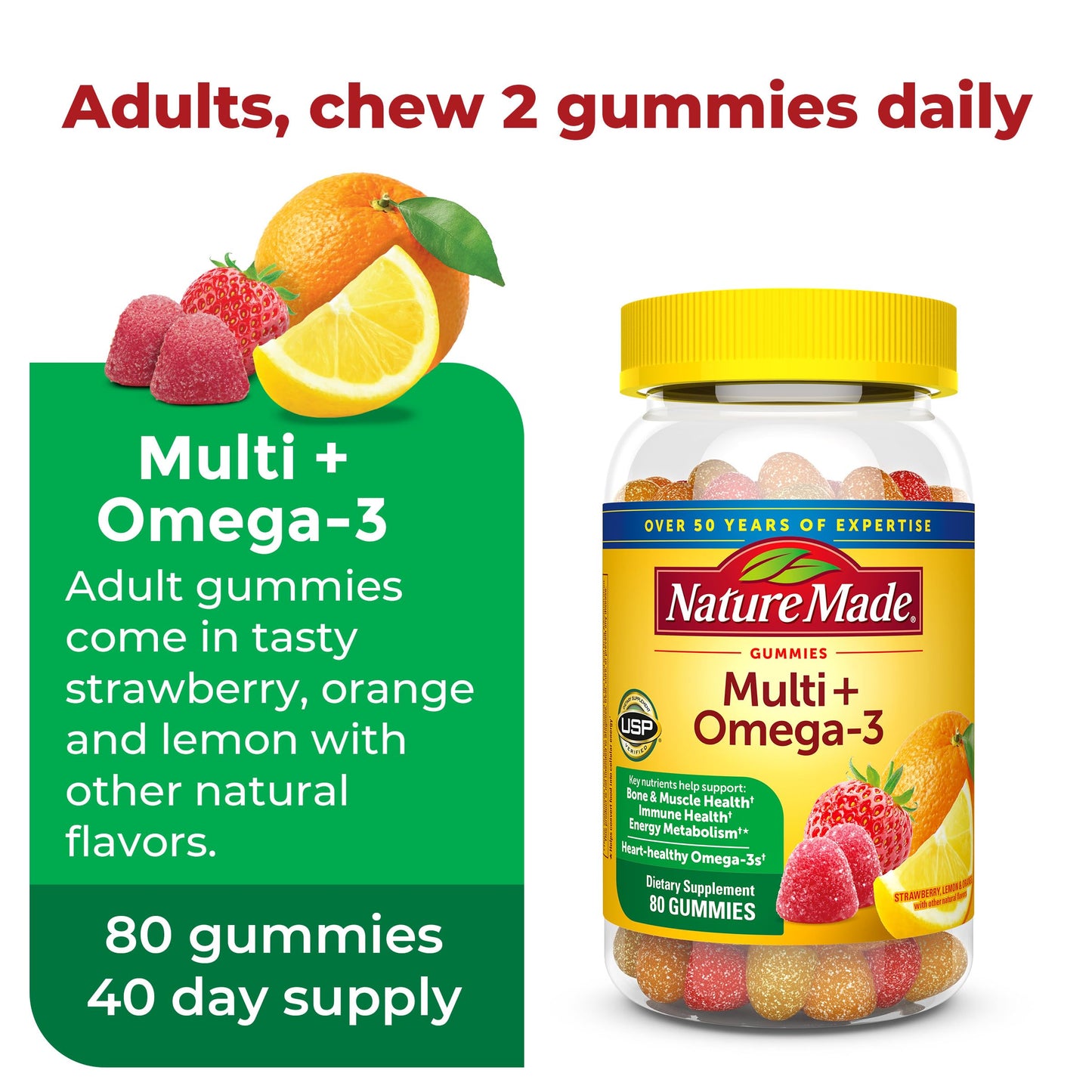 Nature Made Adult & Kids Multivitamin Gummies 150-count