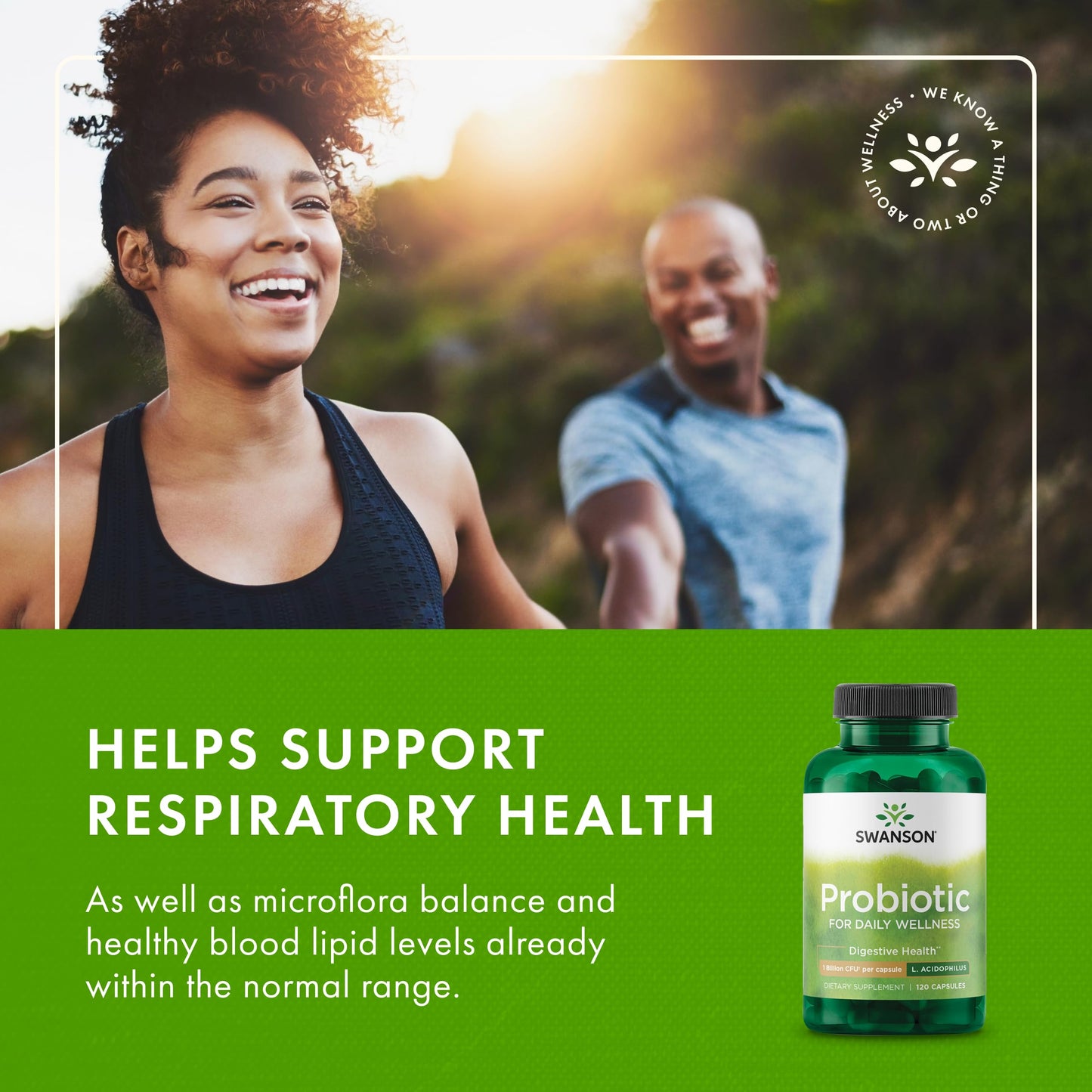Swanson Probiotic Digestive Health Supplement 1 Billion CFU per Capsule 120 Capsules