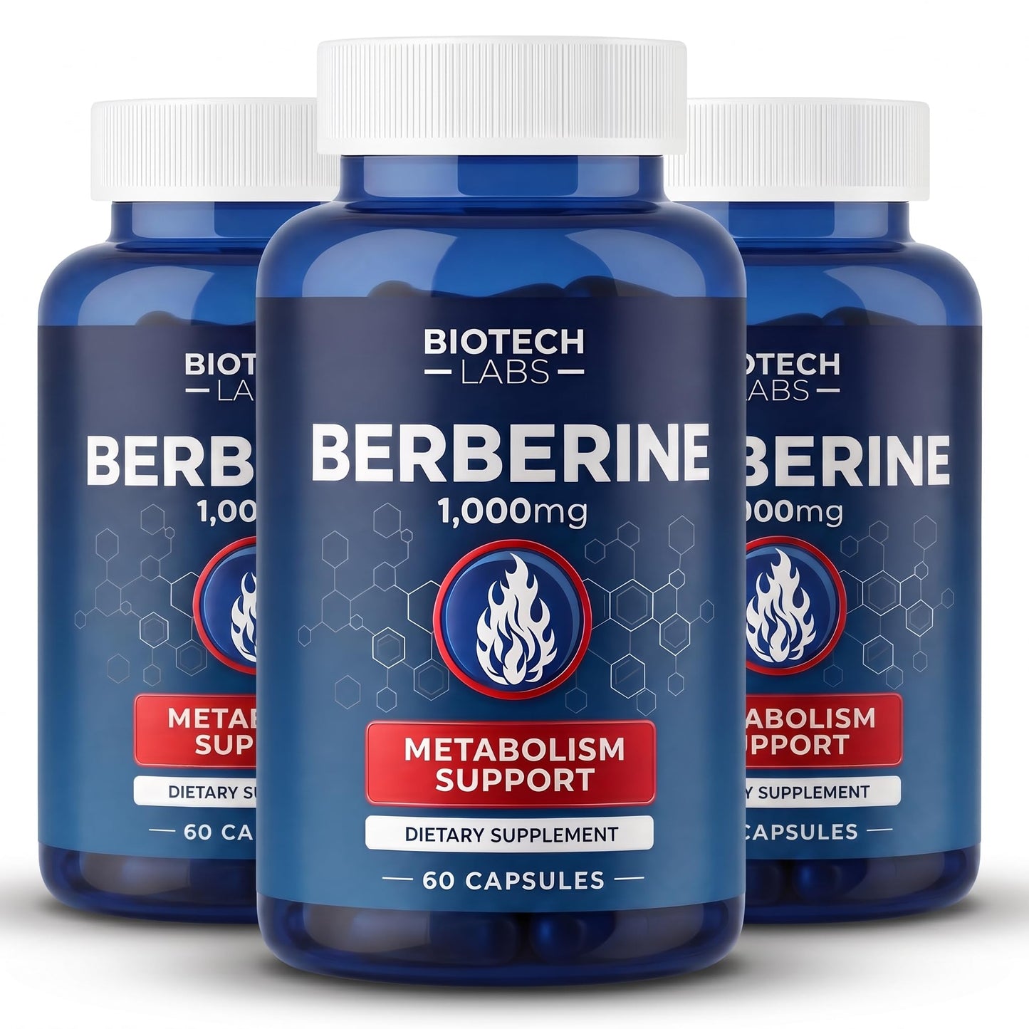 Biotech Labs Berberine HCL 1000 mg with Bitter Melon and Banaba Leaf, 180 Capsules