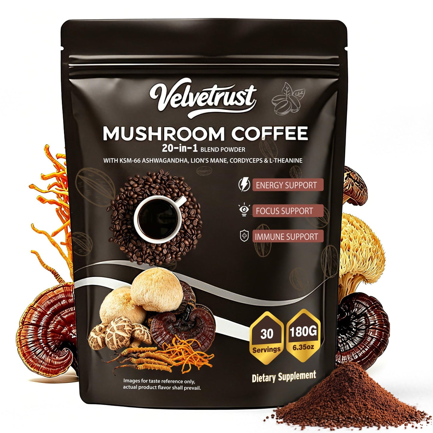 Velvetrust Mushroom Coffee Powder 6.35 Ounce