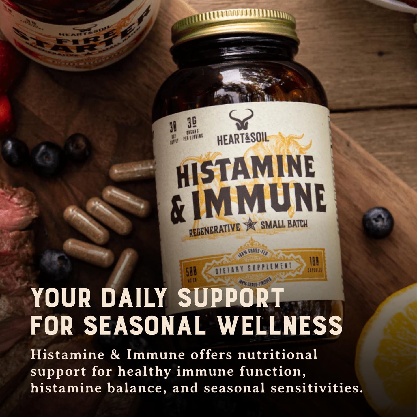 Heart & Soil Histamine & Immune Support Capsules, 180