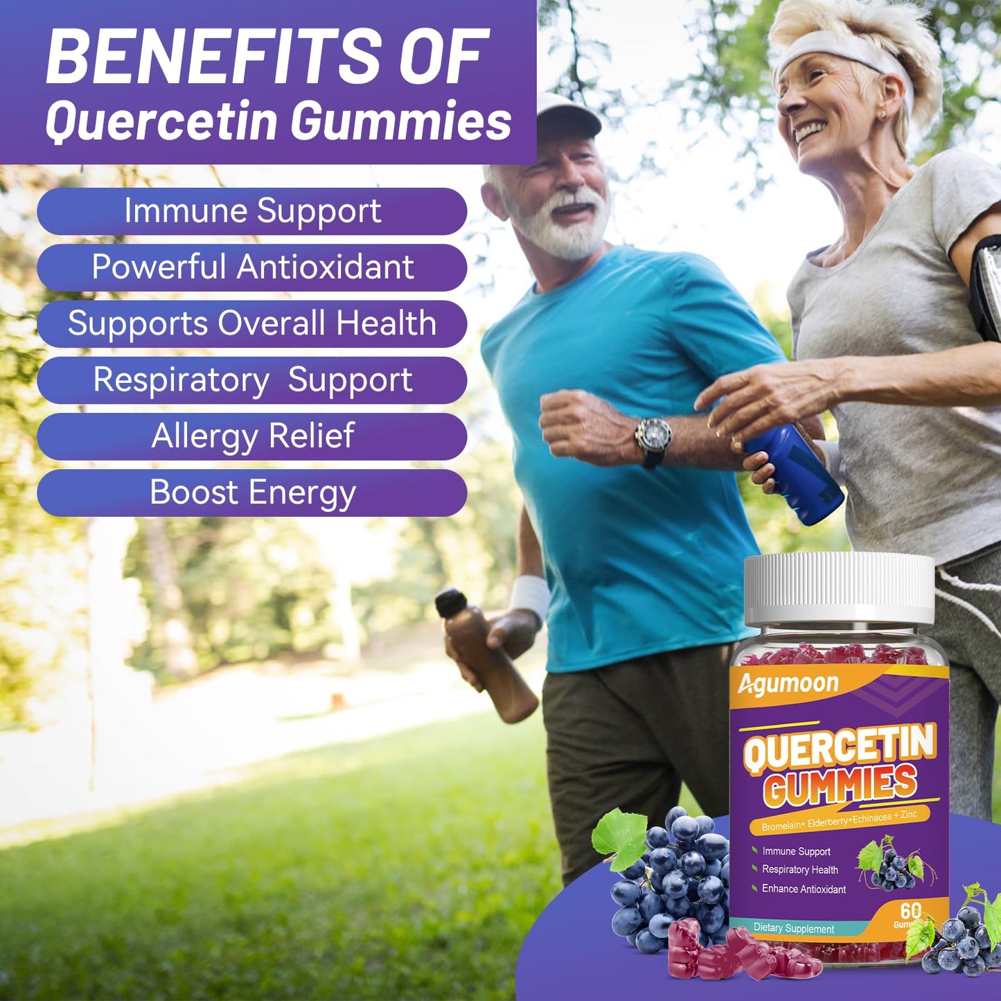 Agumoon Quercetin Gummies, 120 Count
