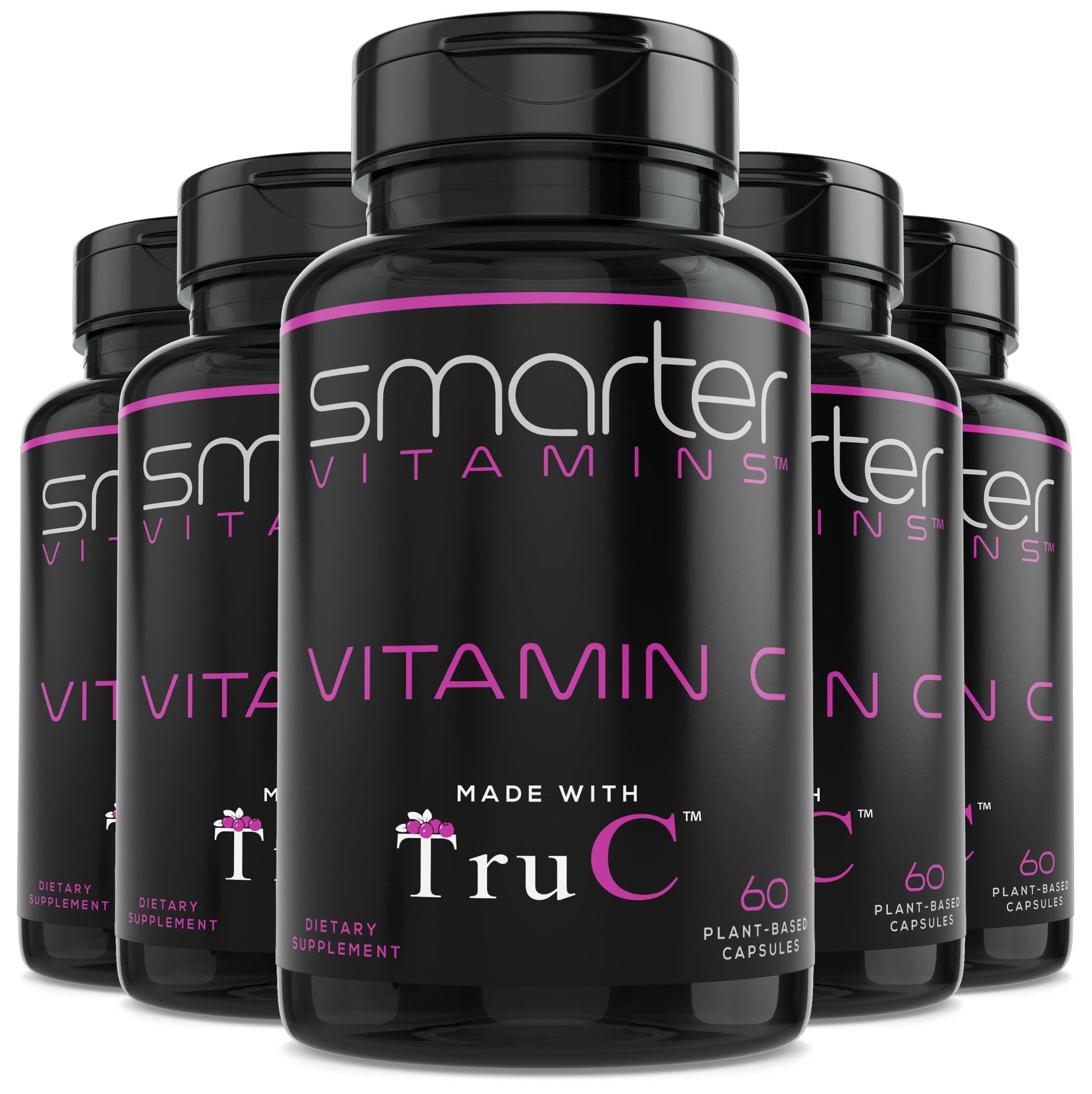 SmarterVitamins Raw Whole Food Vitamin C from Berries, Premium Antioxidants, Bioflavonoids & Polyphenols, 300 Vegan Capsules