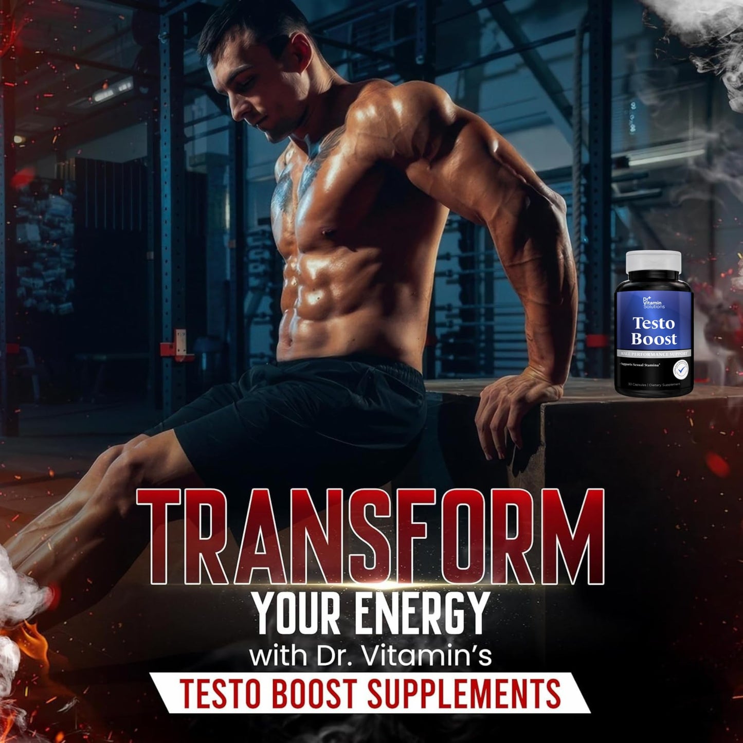 DR VITAMIN SOLUTIONS Testosterone Booster Capsules, 30 Count
