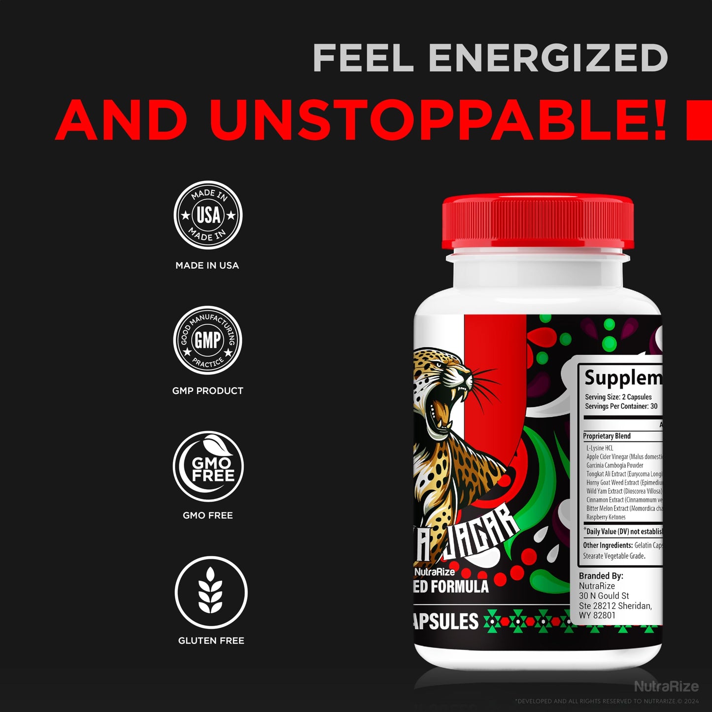 NutraRize Fuerza Jagar Capsules, 120 Capsules