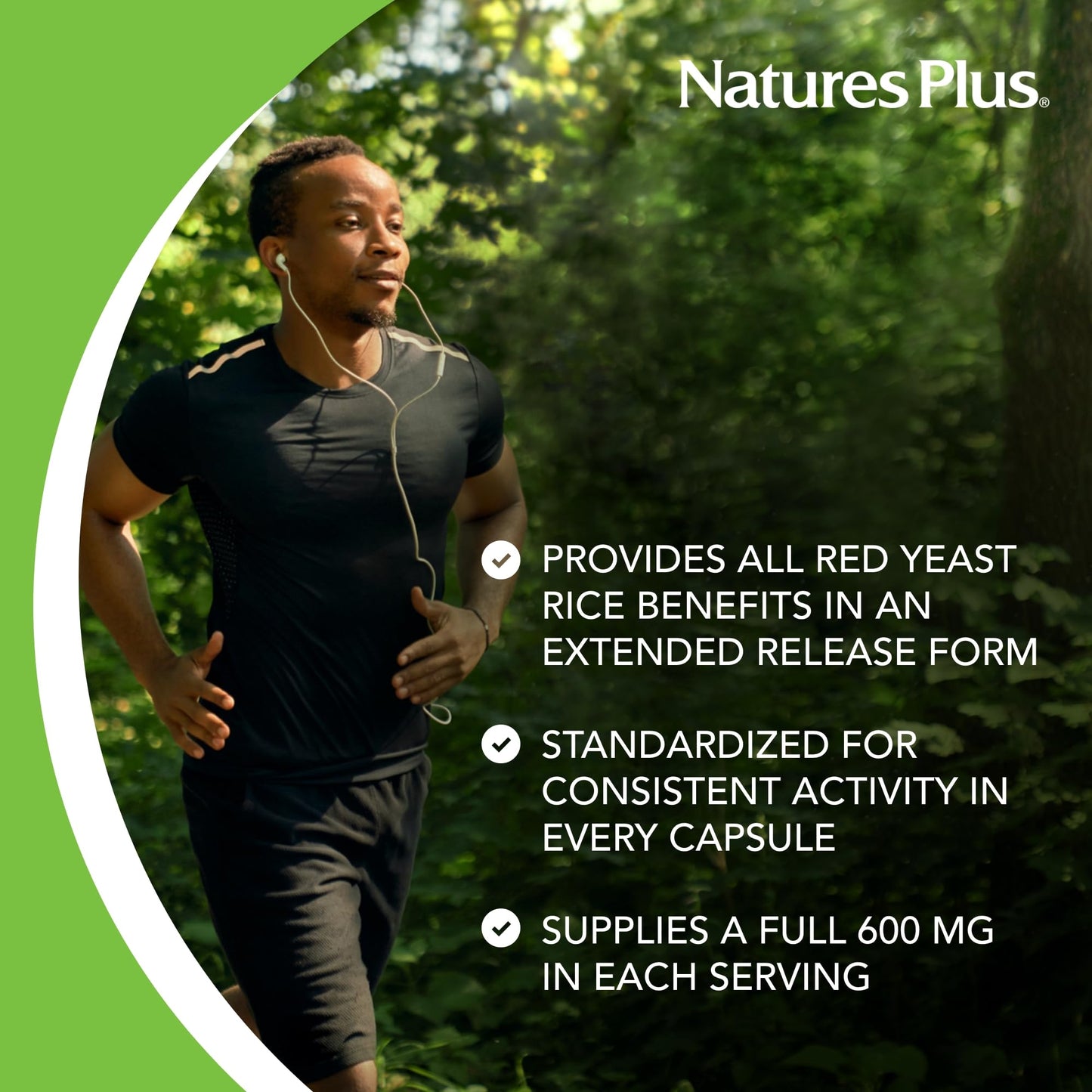 NaturesPlus Herbal Actives Red Yeast Rice Extended Release 60 Tablets