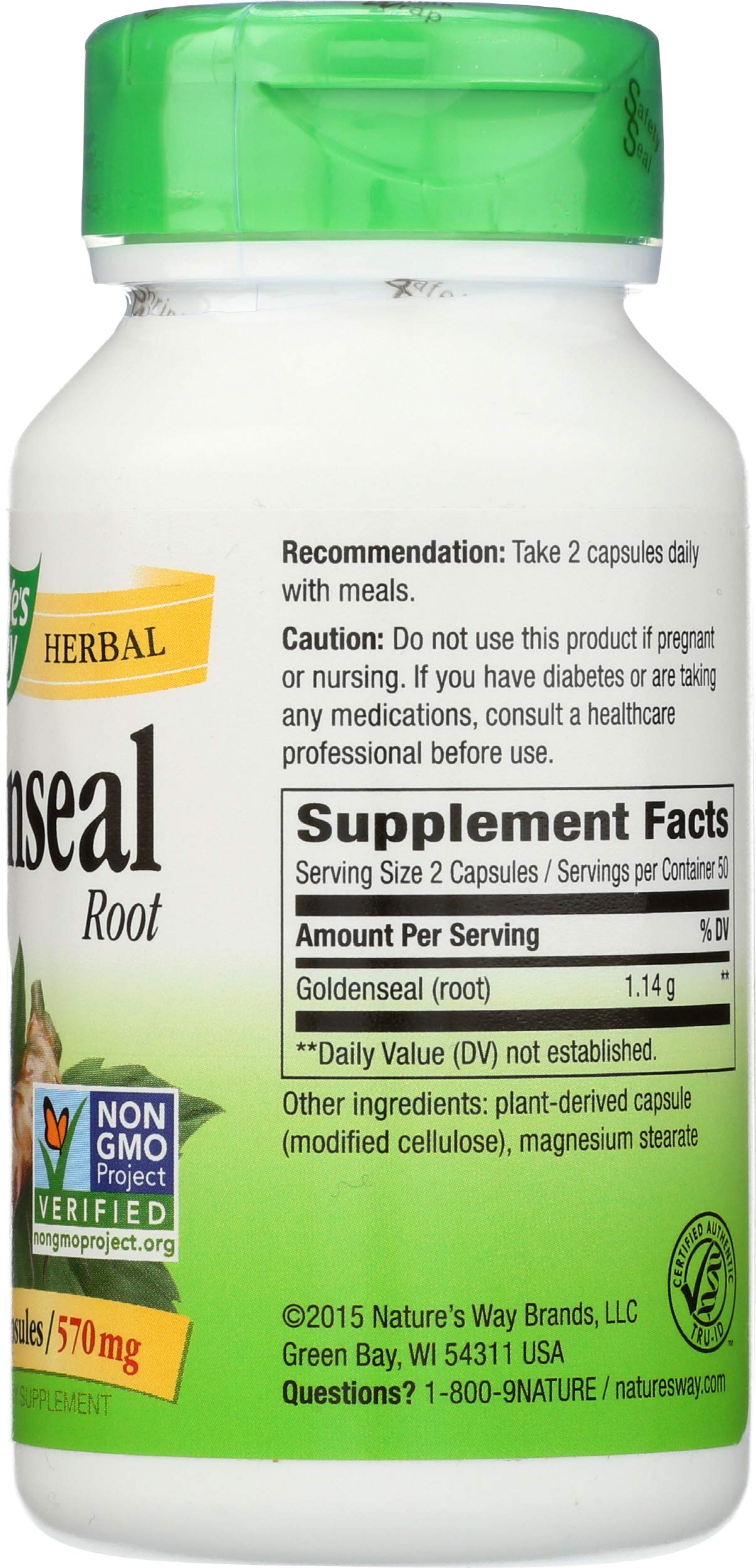 Nature's Way Goldenseal Root Capsules, 200 Count