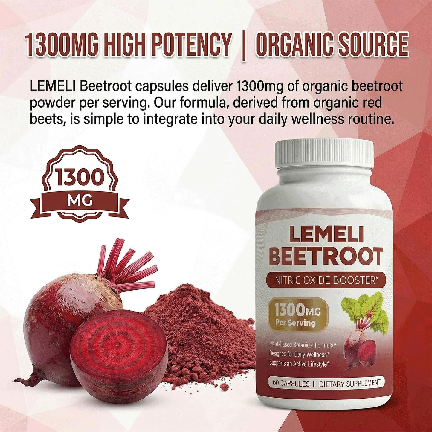 LEMELI BEETROOT Beetroot Capsules, 60 Capsules