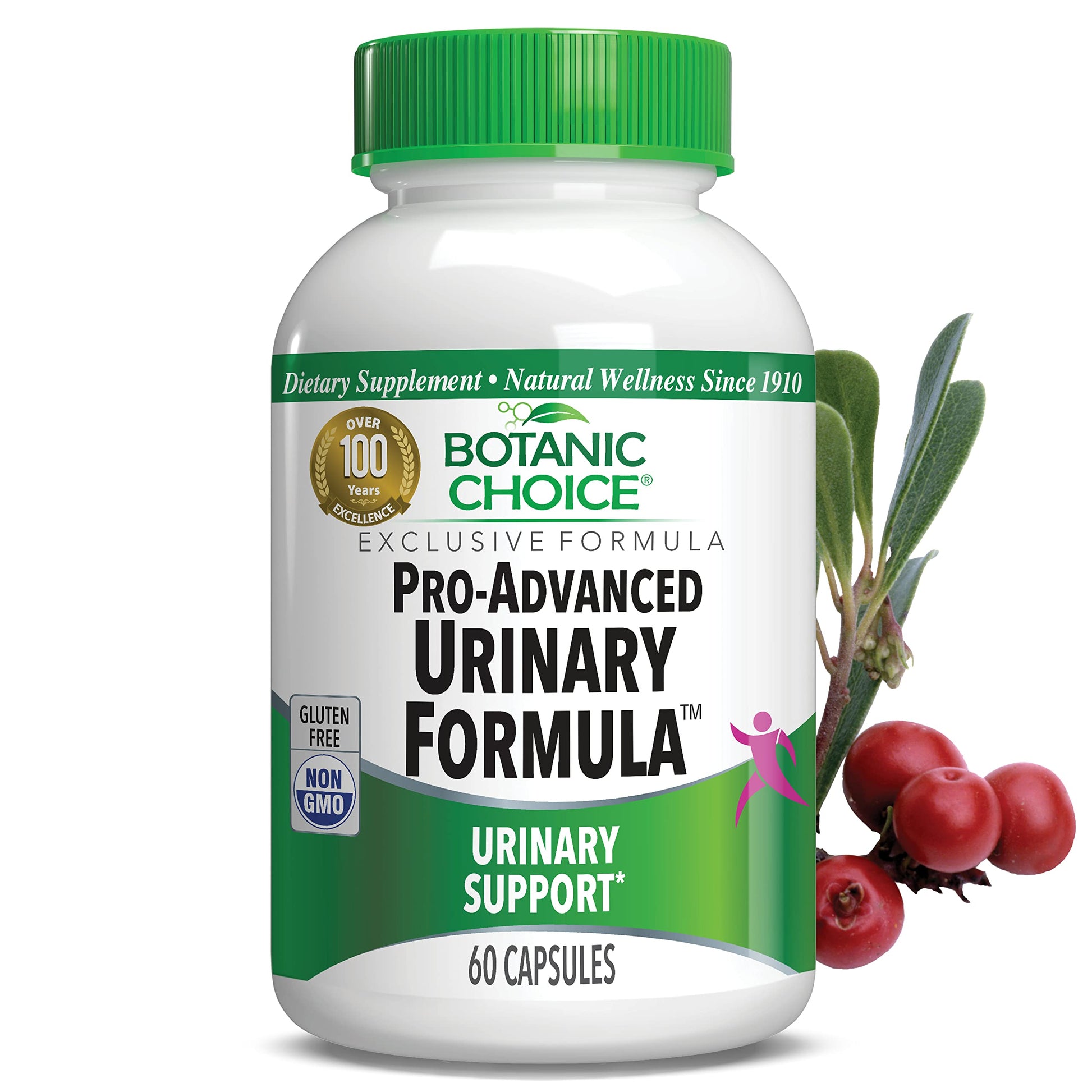 Botanic Choice Pro-Advanced Urinary Formula-Blend for Urinary Tract Health Support - Magnesium Cranberry Uva Ursi Damiana, 60 Capsules