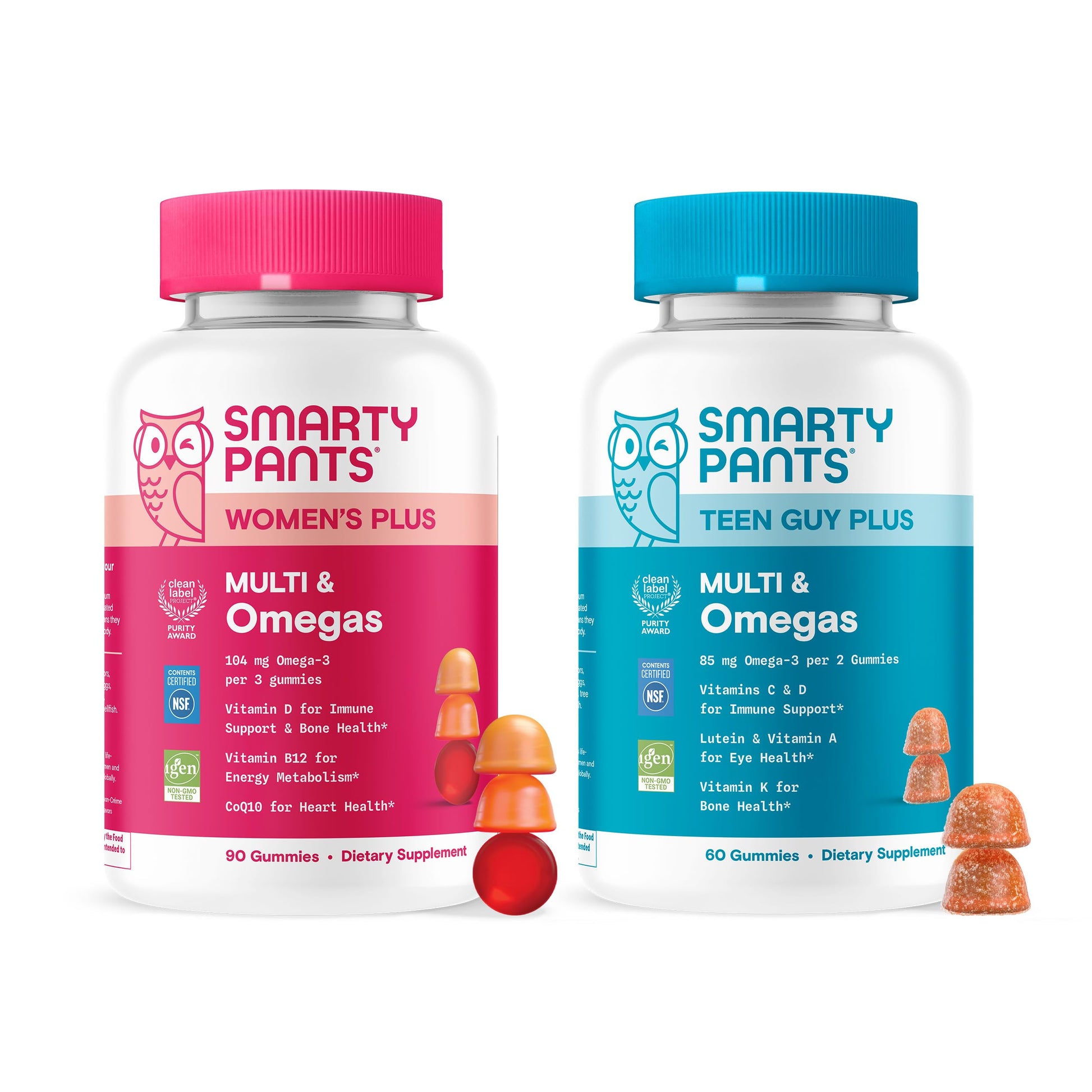 SmartyPants Mother & Son Daily Nutrition Bundle: Women’s + Teen Guy Multivitamin Gummies, 150 Gummies