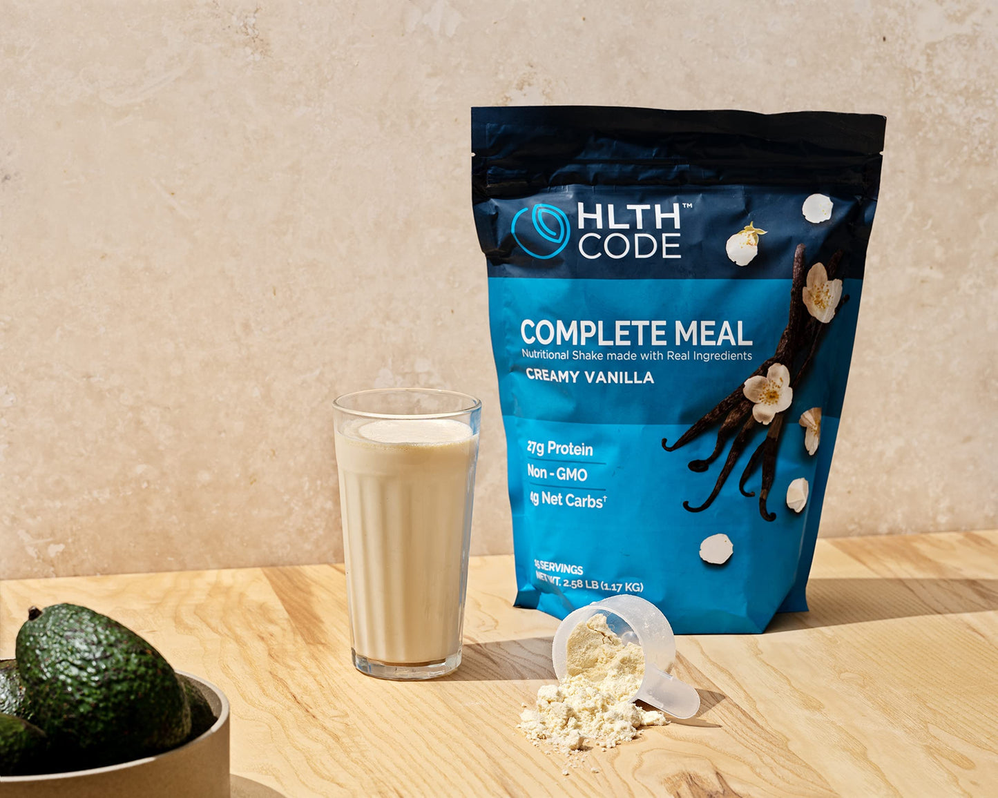 HLTH CODE Complete Meal Replacement Shake Powder 42 Ounce