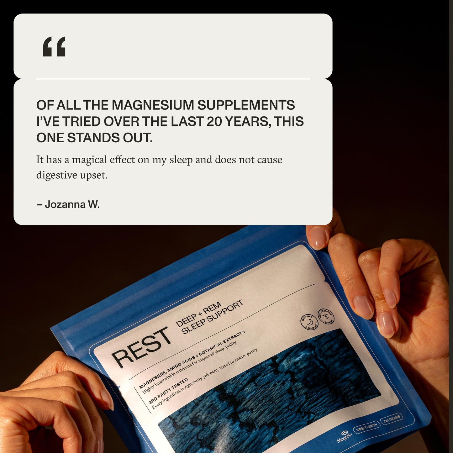 Synchro Rest Sleep Supplement Magnesium L-Threonate Powder with L-Theanine, Glycine, Lemon Balm Extract & Apigenin, 7.41 Ounce