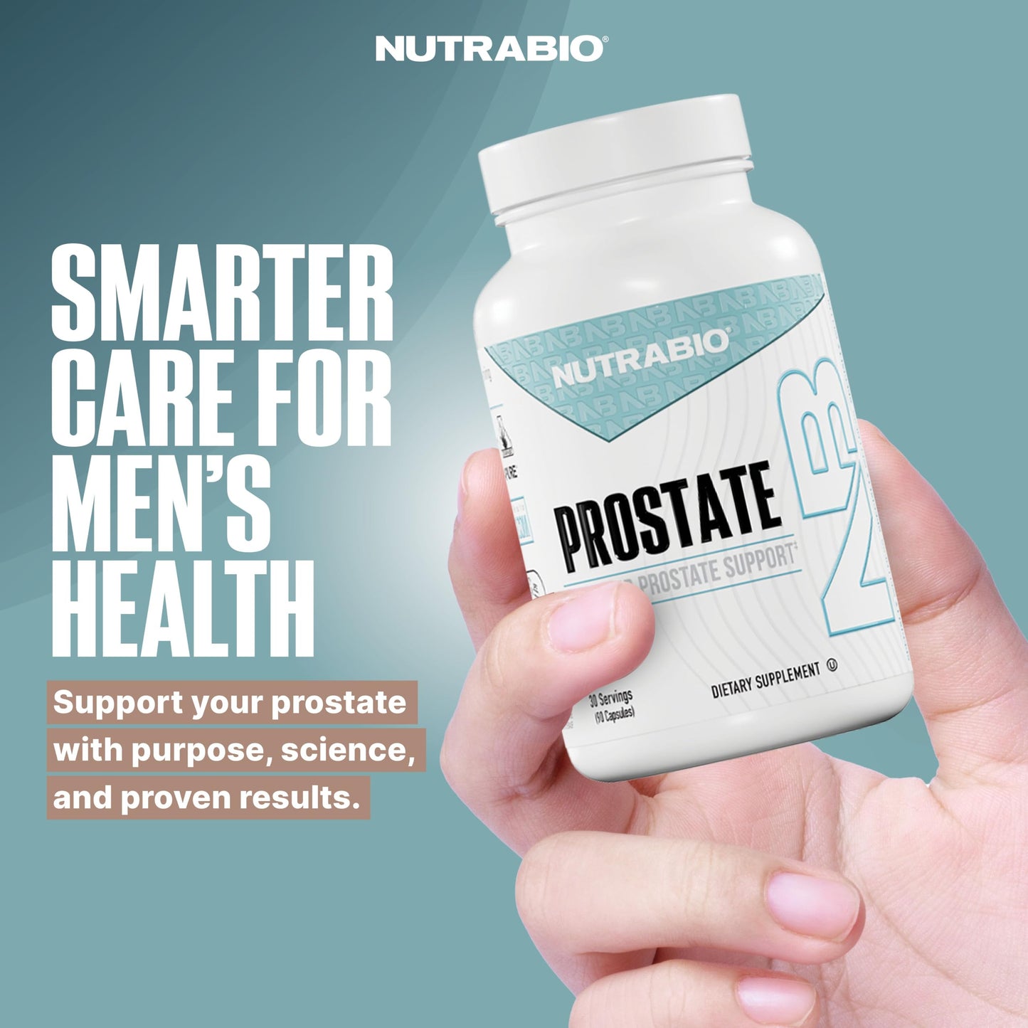NutraBio Prostate Advanced Prostate Function Support Inflammation Defense and Antioxidant Support Capsules 90