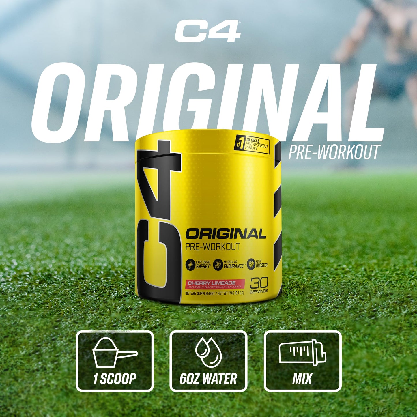 C4 Original Pre Workout Powder Cherry Limeade 6.1 Ounce