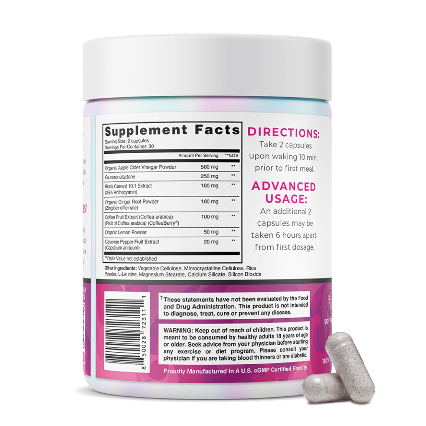 One Sol Fat Burner for Women Capsule 60 Count
