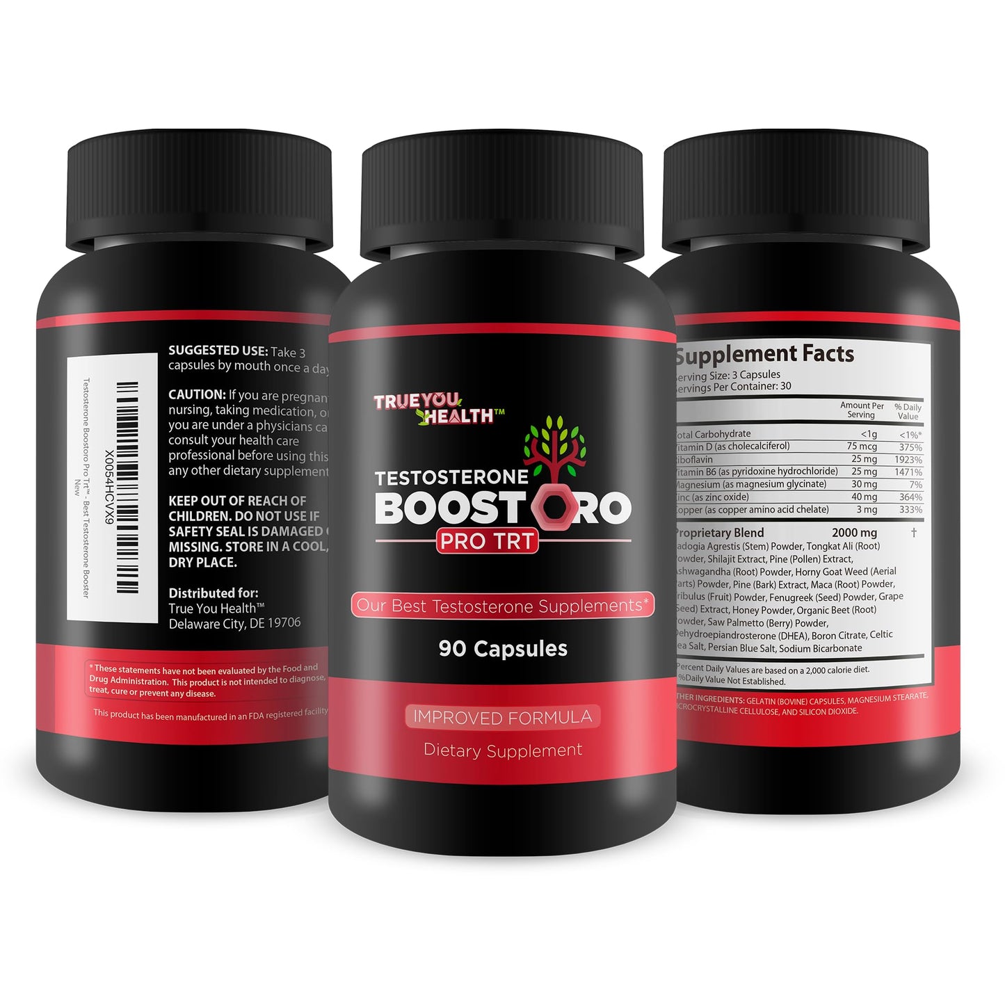 True You Health Testosterone Booster Capsule 90 Count