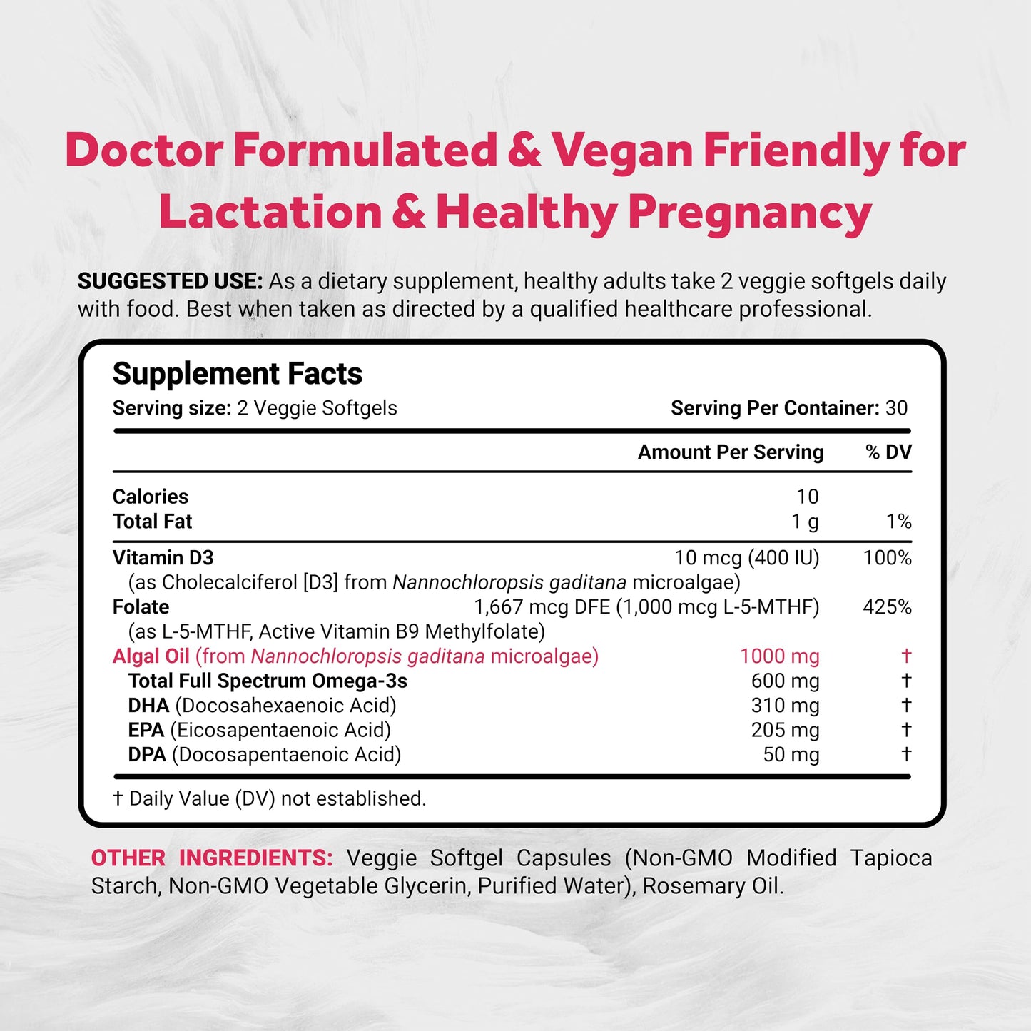 Naturalis Vegan Prenatal Softgels 60