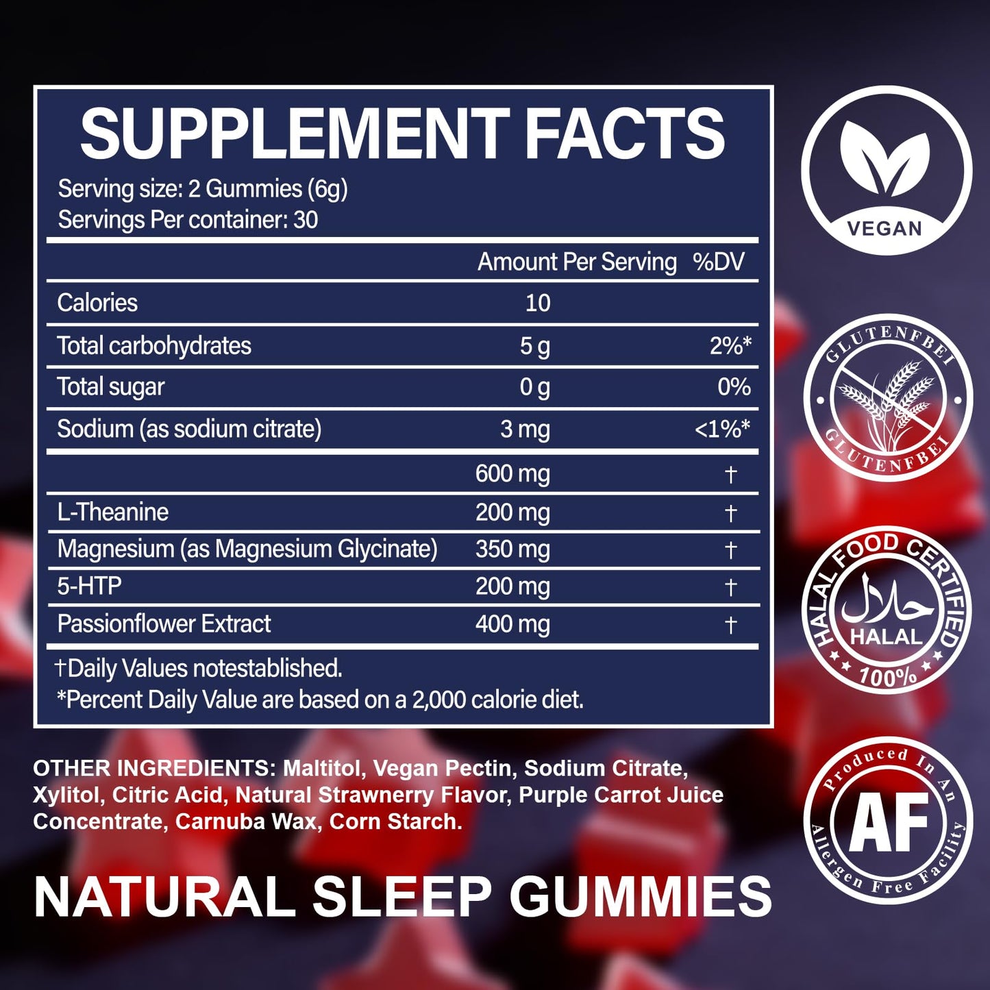 CellJuvMax Natural Sleep Gummies Gummy 60 Count