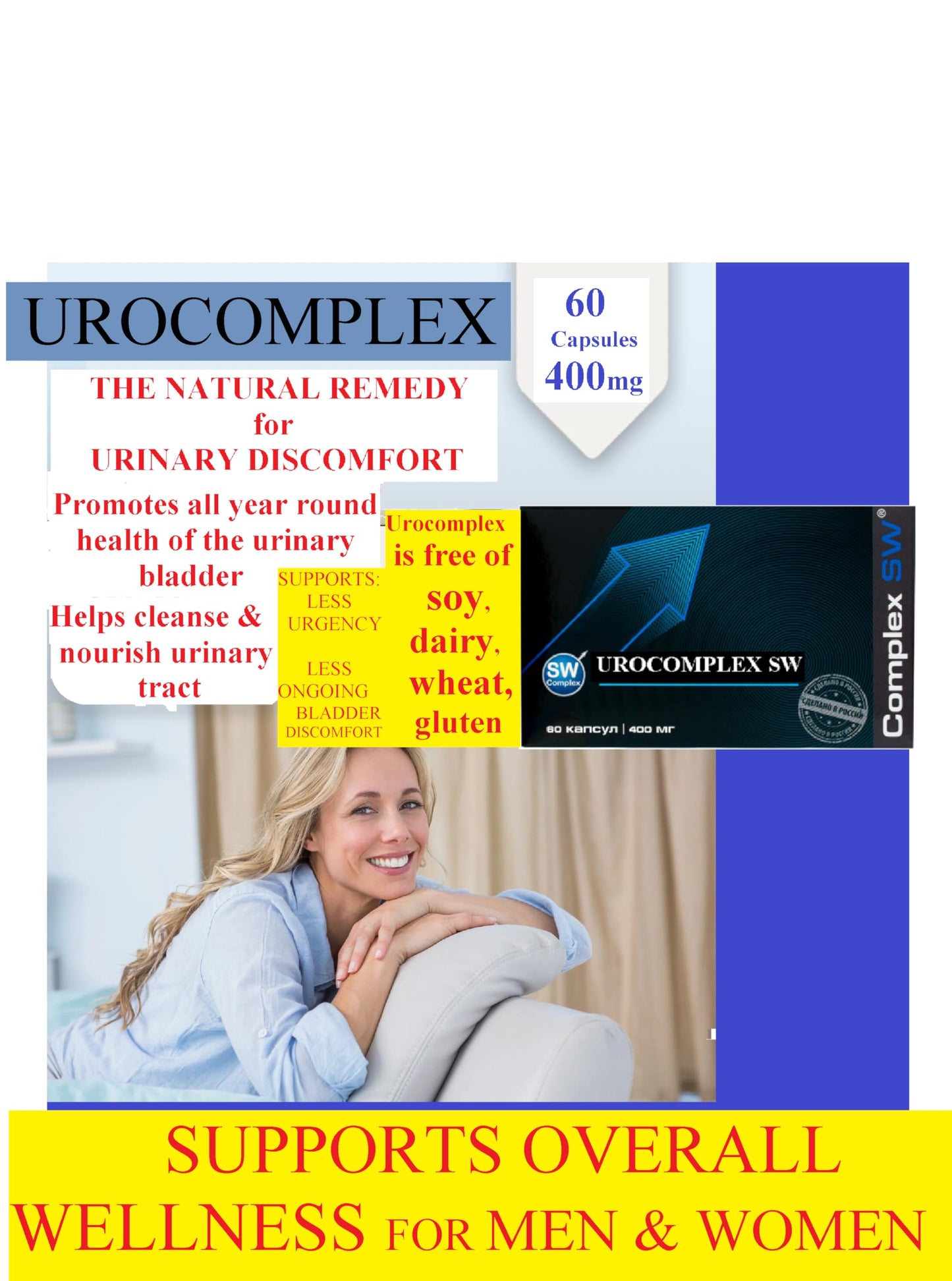 GENERIC Urinary Bladder & Prostate Support Supplement Capsule, 60 Count