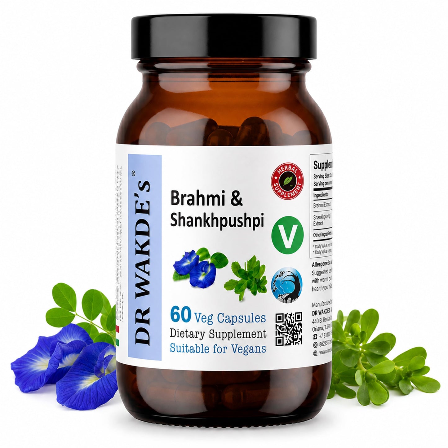 DR WAKDE's Brahmi & Shankhpushpi Capsules, 1 Capsule