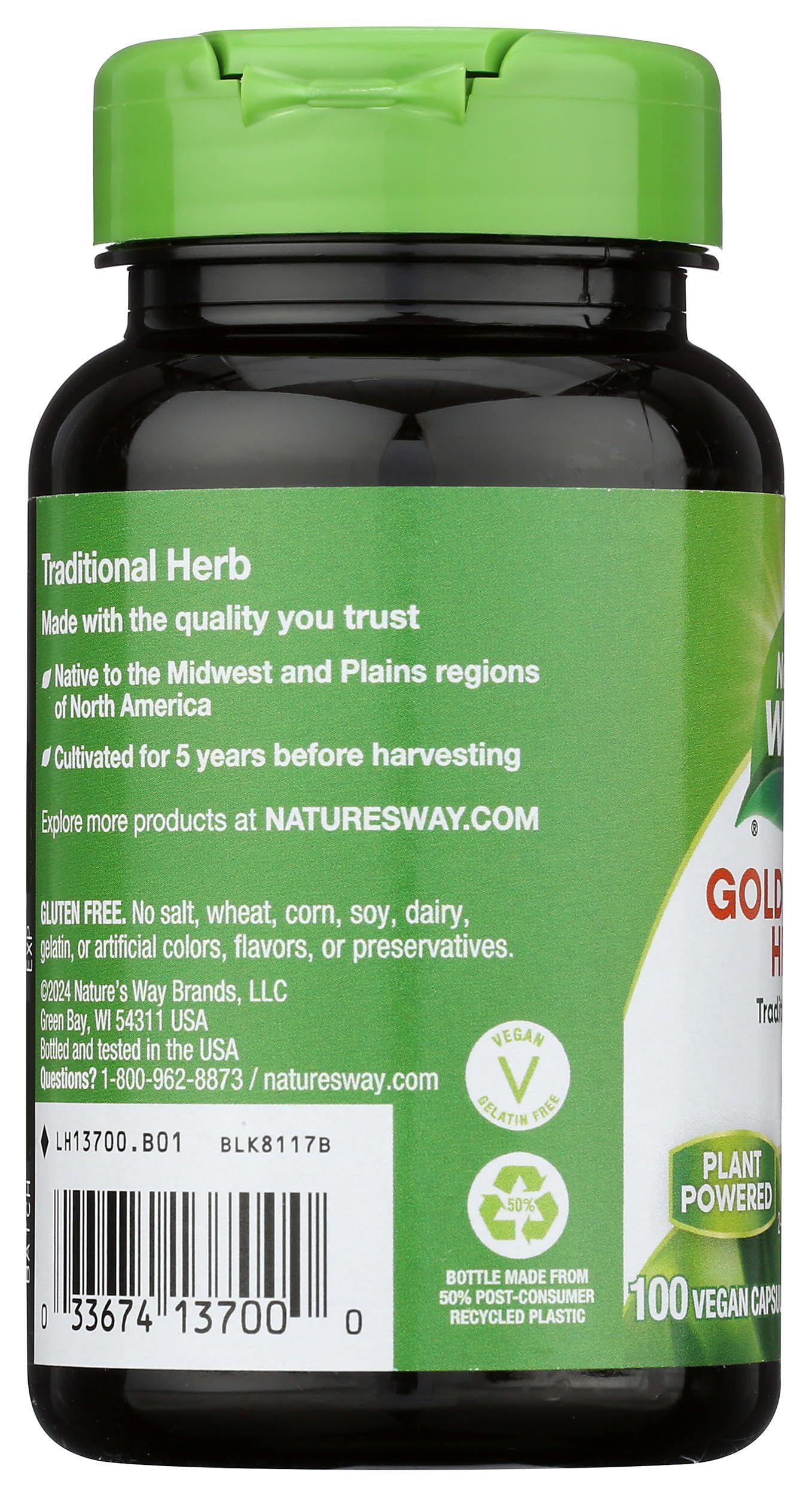 Nature's Way Goldenseal Herb Capsules 100