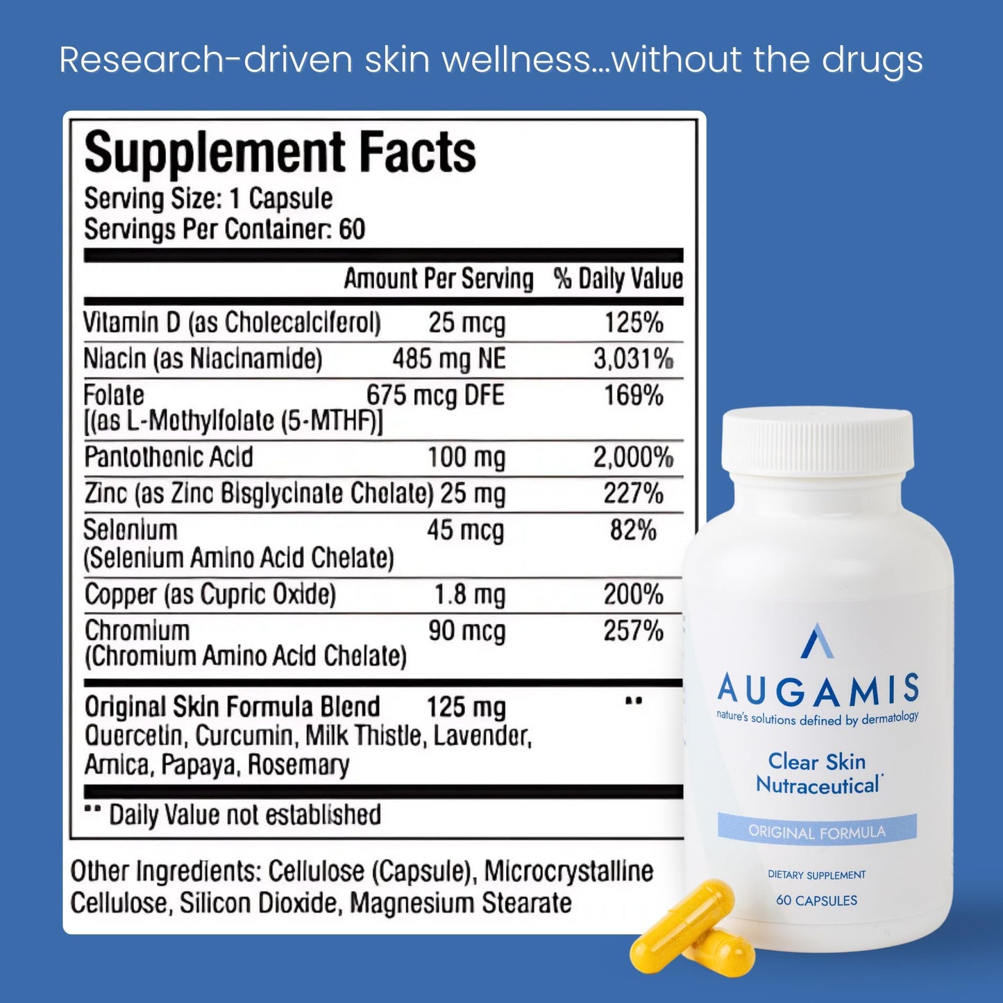 Augamis Hormonal Acne Treatment for Women DIM-Free Capsules 180 Count