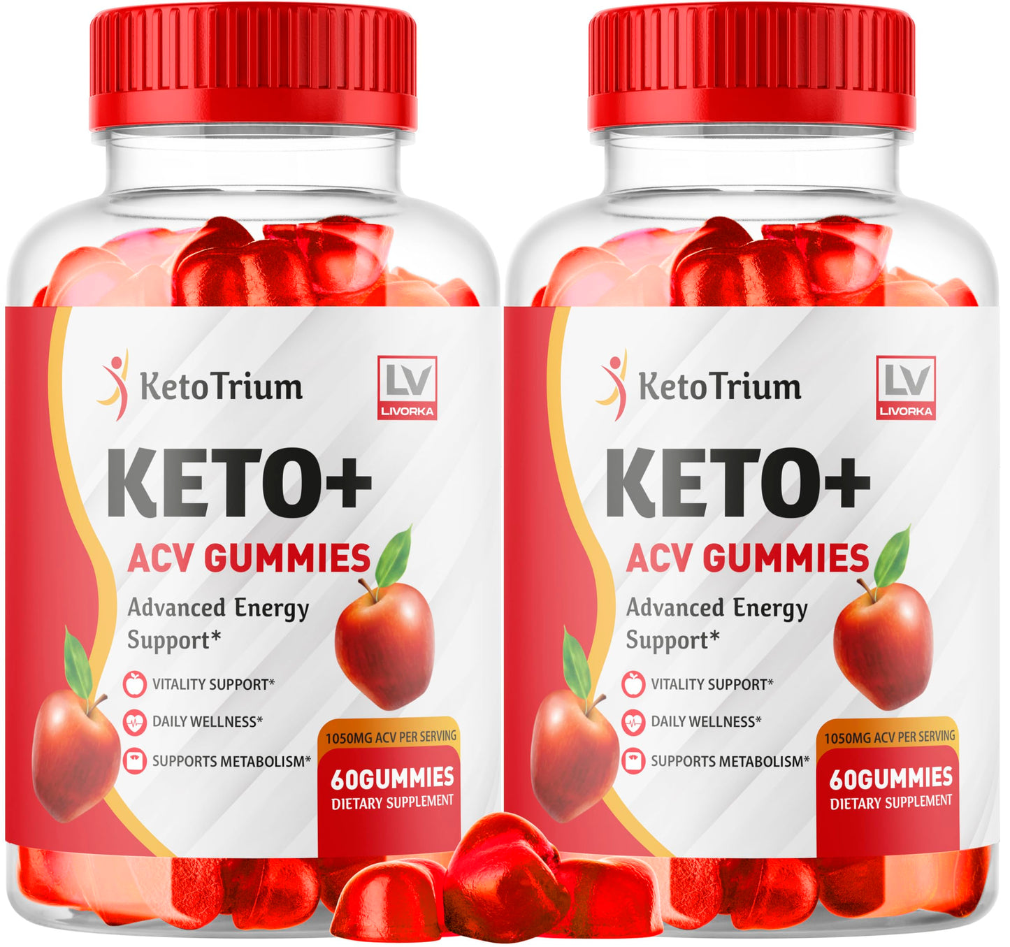 LIVORKA Keto Trium Keto ACV Gummies Gummy, 120 Count