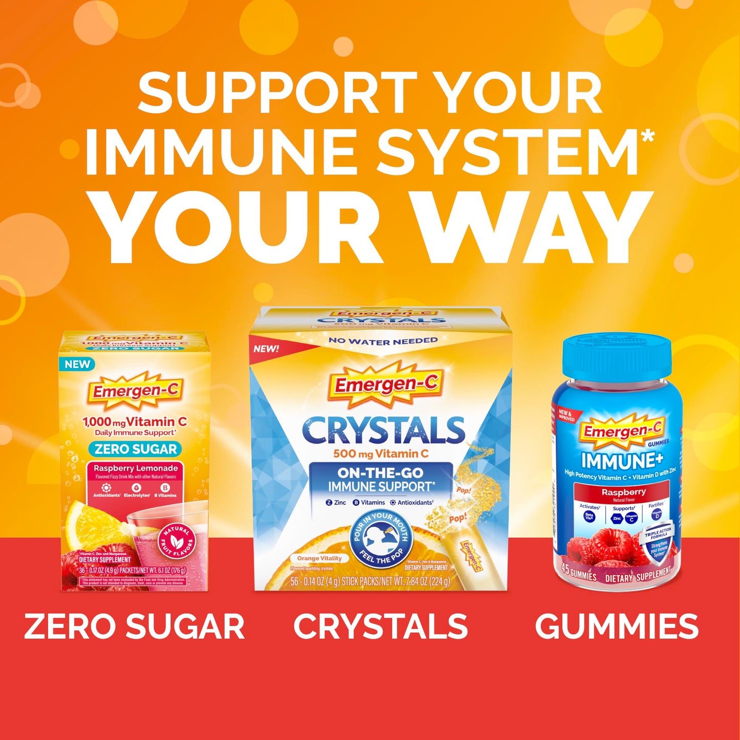 Emergen-C 1000mg Vitamin C Immune Support Powder Strawberry Kiwi, 30 Count