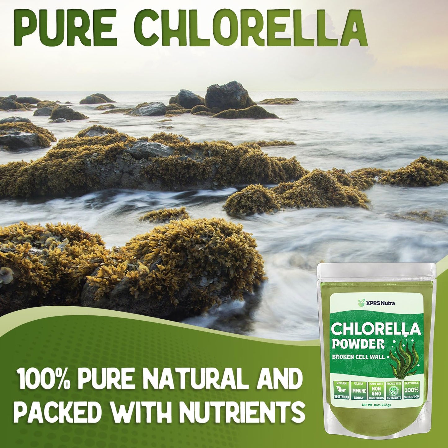 XPRS Nutra Chlorella Powder 8 Ounce