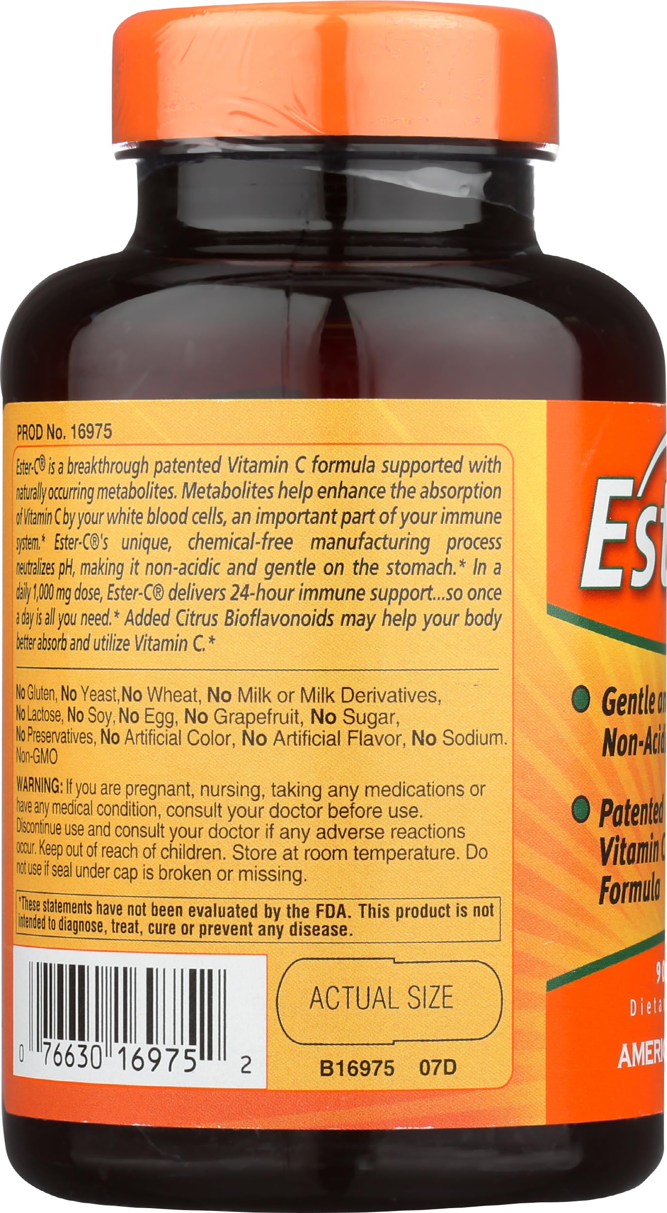 American Health Ester-C Vitamin C with Citrus Bioflavonoids Capsules 90 Count